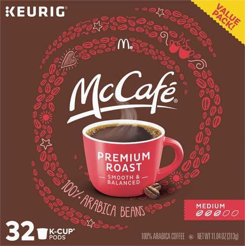 McCafe McCafe Premium Roast, Keurig Single Serve K-Cup Pods, Medium Roast Coffee Pods, 32 Count