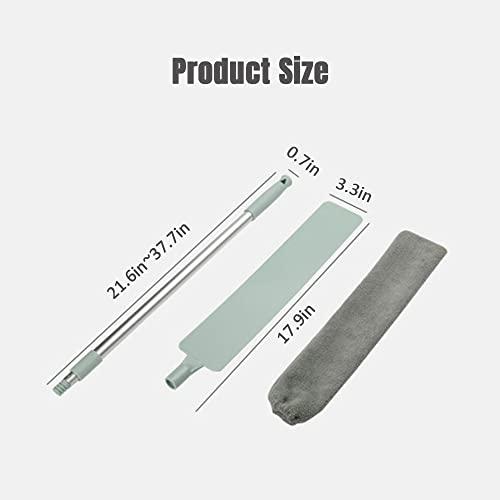 Sungrando 2 PCS Retractable Gap Dust Cleaner, Gap Dust Brush for Cleaning Under Appliances, Microfiber Hand Duster Removable and Washable Gap Cleaning Brush Cleaning Tools for Home Bedroom Kitchen