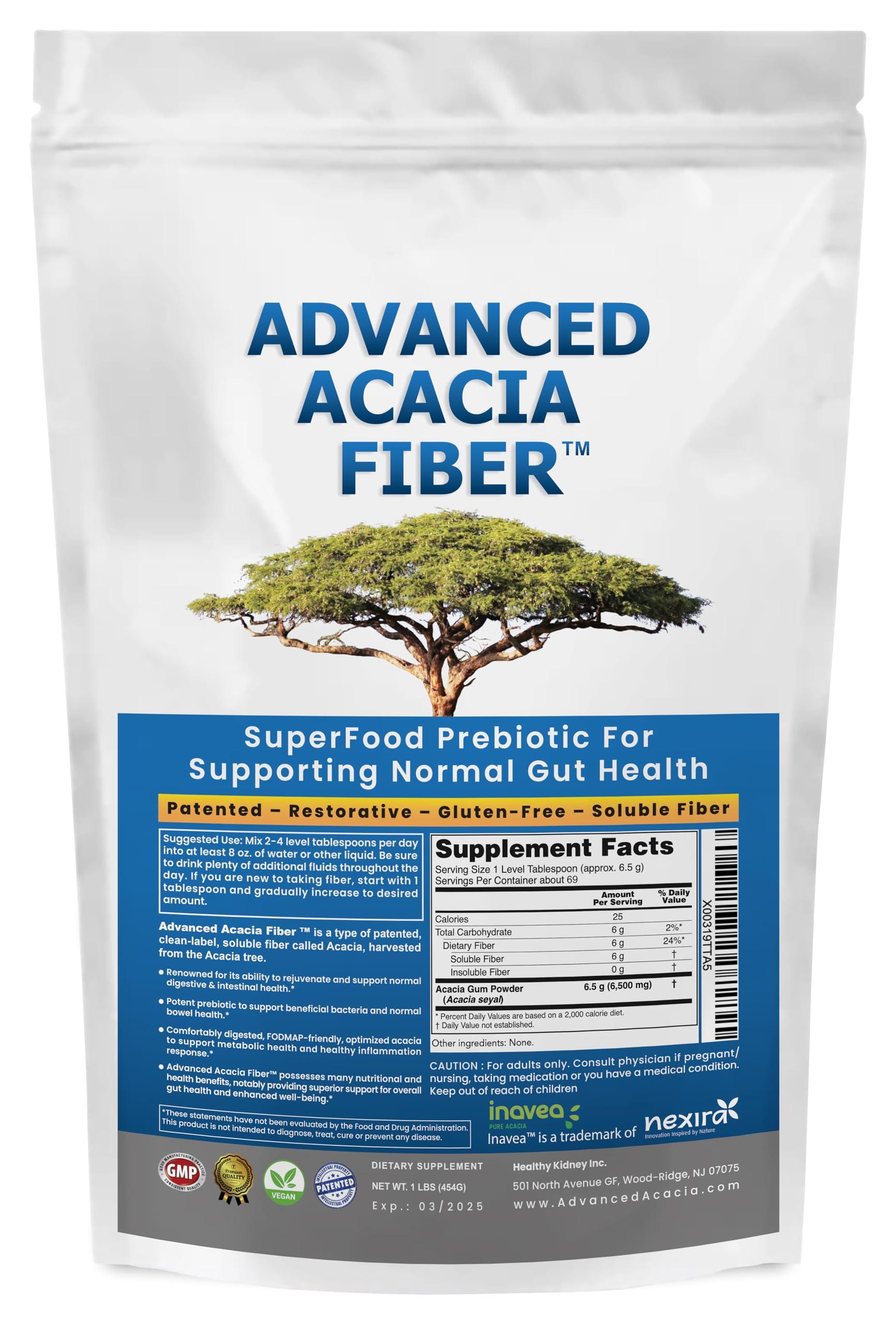 Kidney Restore Advanced Acacia Fiber Powder 16oz Soluble Fiber Leaky Gut Repair Powder. Organic Fiber Supplement Powder for Gut Health, Regularity, Digestive Rejuvenation