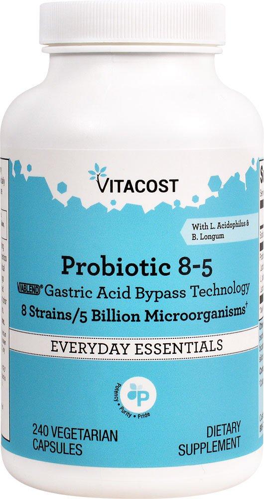 Vitacost Brand Vitacost Probiotic 8-5"8 strains / 5 Billion CFU" - 240 Vegetarian Capsules