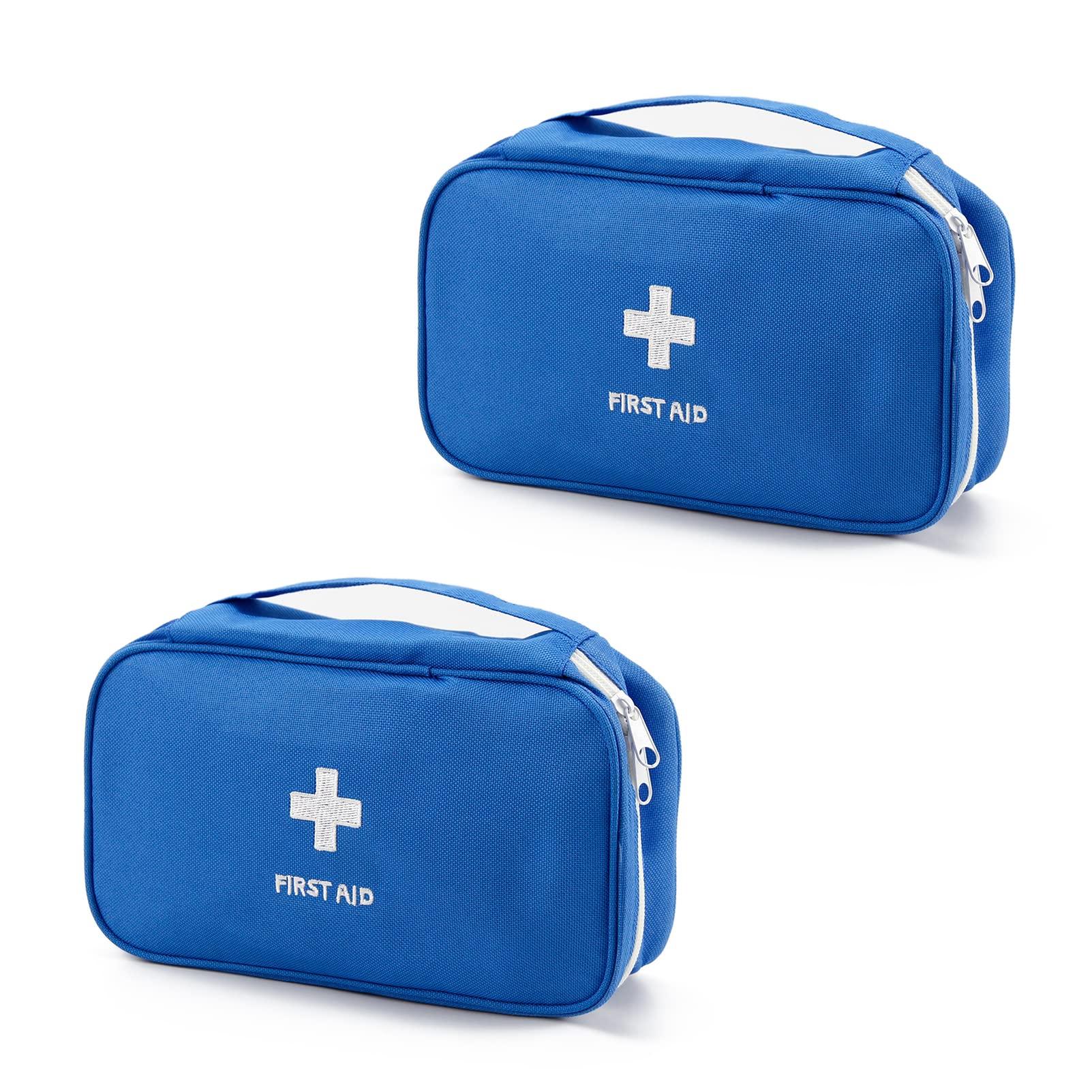 TOPASION TOPASION Portable Empty First Aid Kit Bag, Travel Medicine Pouch, Small Medical Bag (2 Pieces Blue)