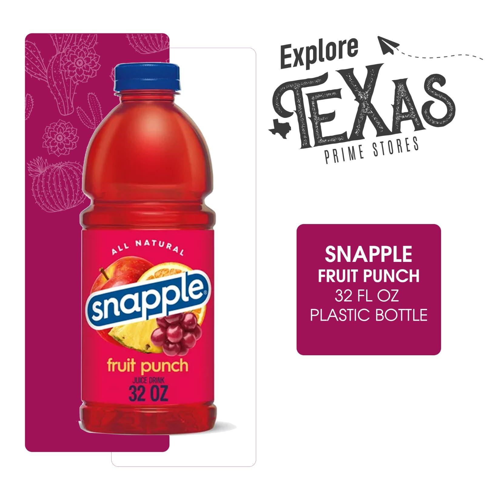 Snapple Snapple 6-Pack of Fruit Punch All Natural Iced Tea Gluten Free 32 fl oz 100% Recycled Plastic Bottle