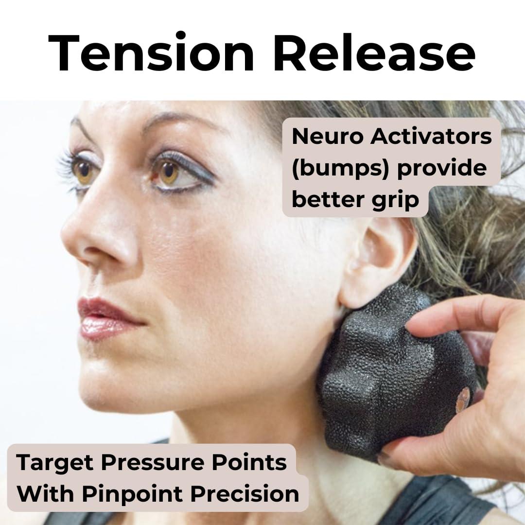Rollga Rollga Muscle Releaser Massage Ball for Trigger Point Release, Muscle Knot Massage, Lacrosse Ball Alternative, 3 Surfaces for Advanced Grip and Muscle Release