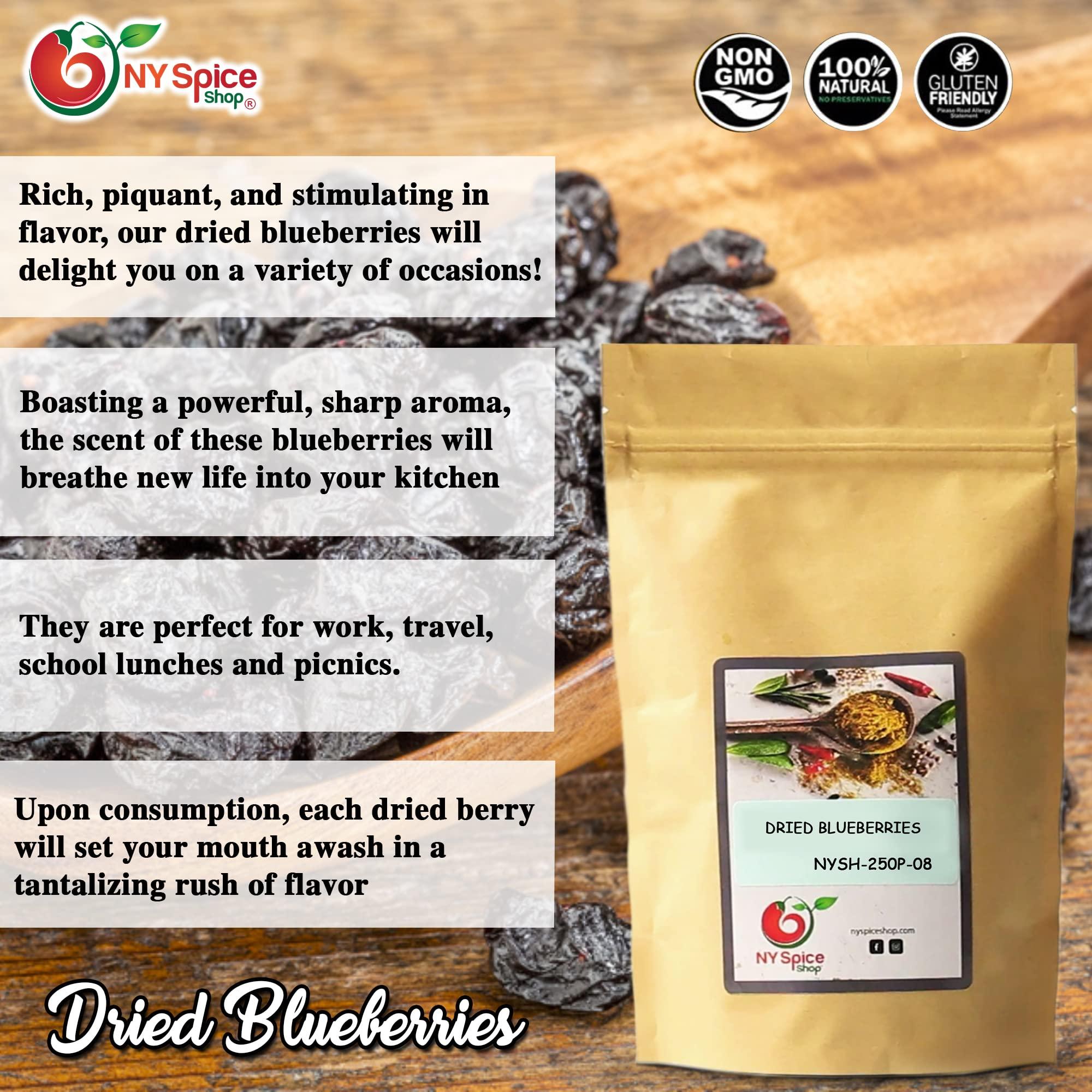 NY Spice Shop NY SPICE SHOP Whole Dried Blueberries - 48 Ounces Dried Blueberries - Blue Berries Fruit - Dehydrated Blueberries Fresh Dried Blueberries Bulk, Blueberry Raisins - Dry Fruits, Dried Blueberries,