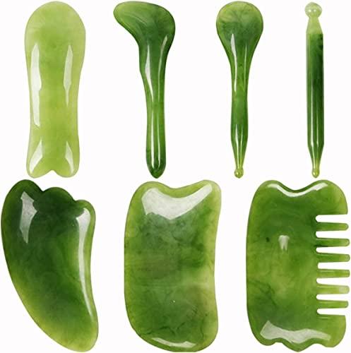 WXHN WXHN 7 Pieces Gua Sha Scraping Massage Tool, Gua Sha Scraping Massage Tool Massage Board for Face Neck Arm Body Legs Back