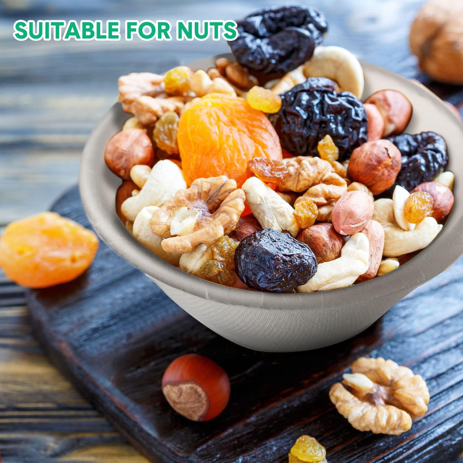 Potchen 300 Pack Disposable Paper Bowls Quality White Bowls Small Sugar Cane Fibers Party for Ice Cream Fruits Salad Soup Hot or Cold Use Catering Picnics Camping and Restaurant Supplies(8 oz,White)