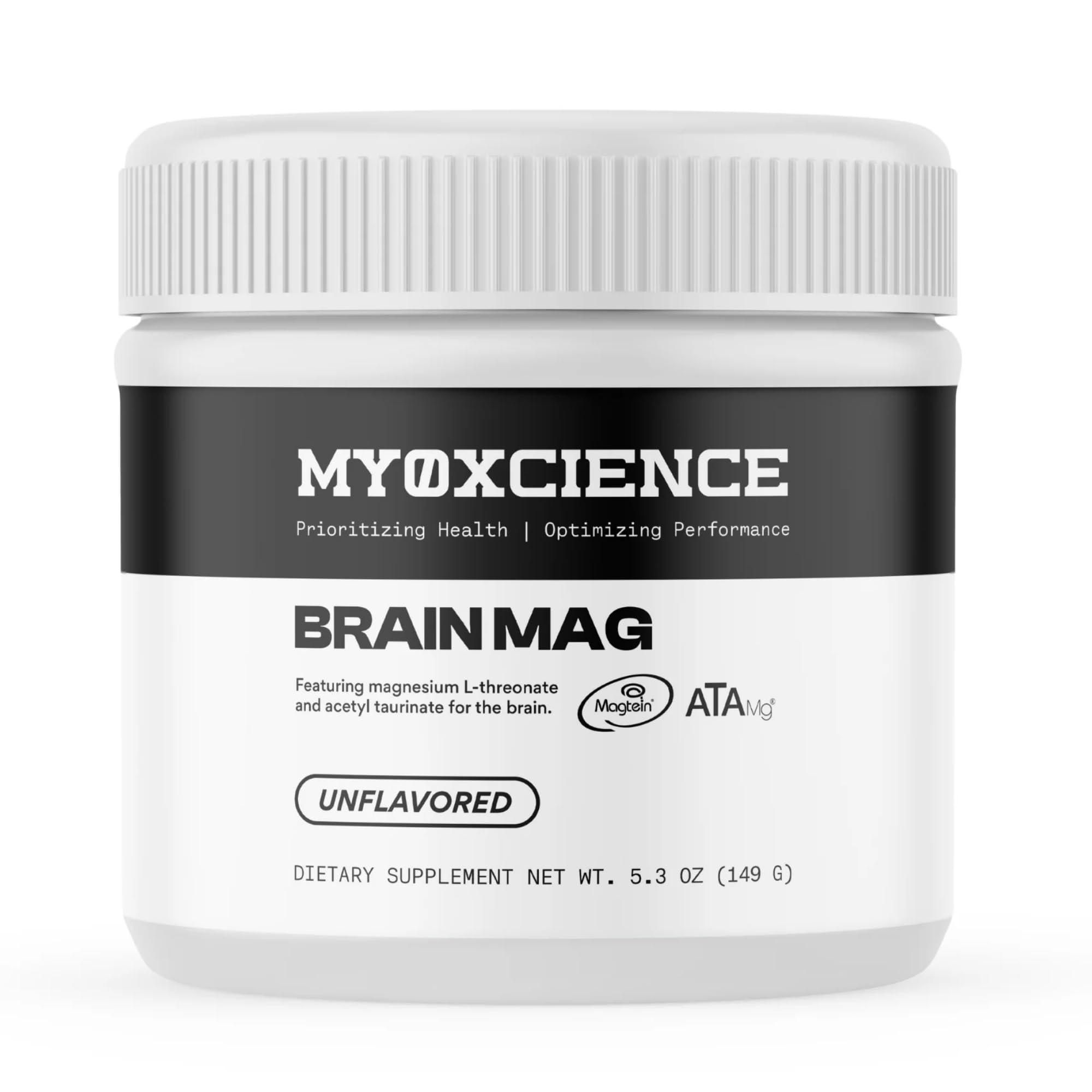 MYOXCIENCE Brain Mag Magnesium L-threonate Magtein & Magnesium glycinate Powder (Unflavored)
