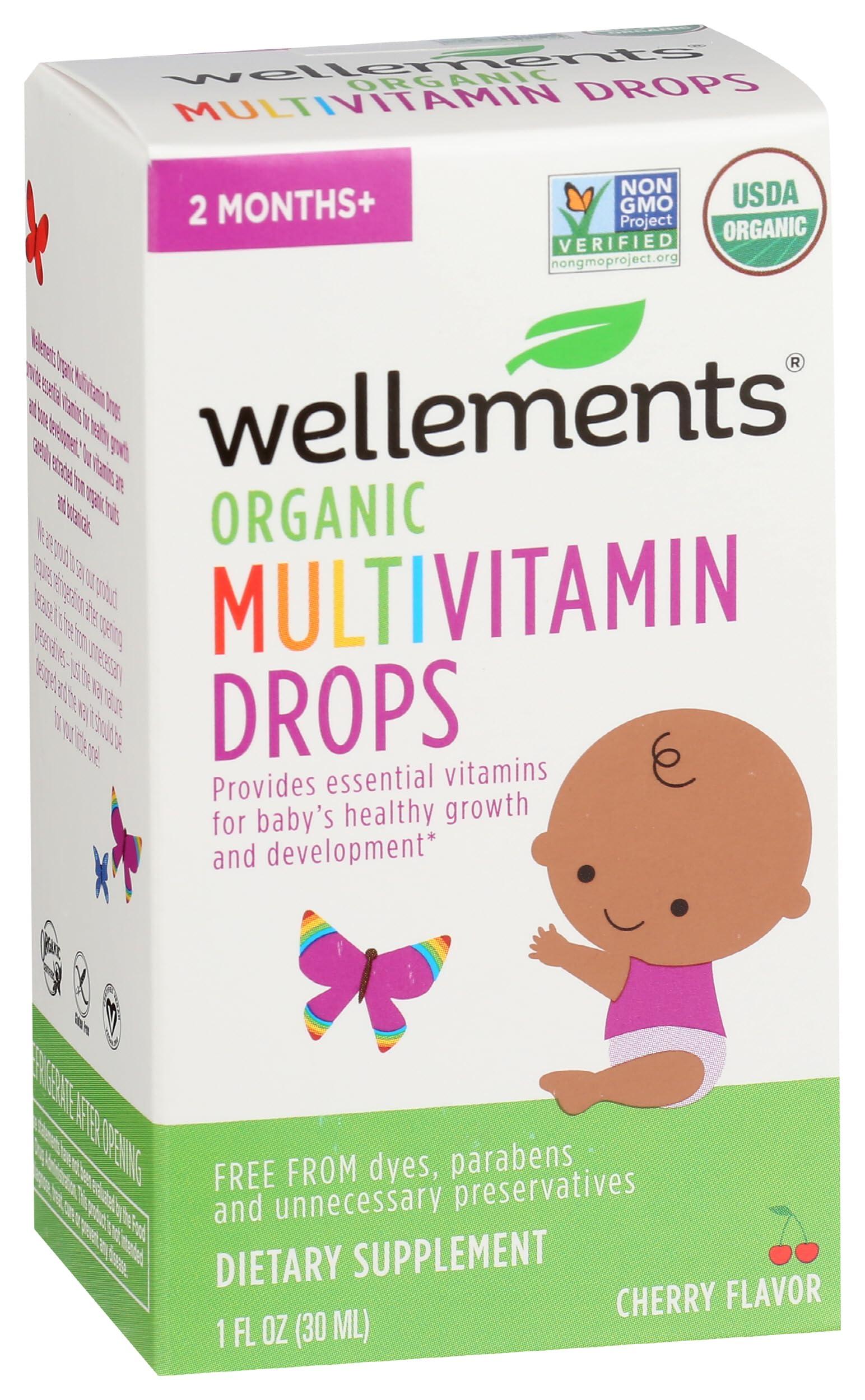 Wellements Wellements Organic Multivitamin Baby Drops, Gluten Free, 1 Fluid Ounces (Pack of 3)