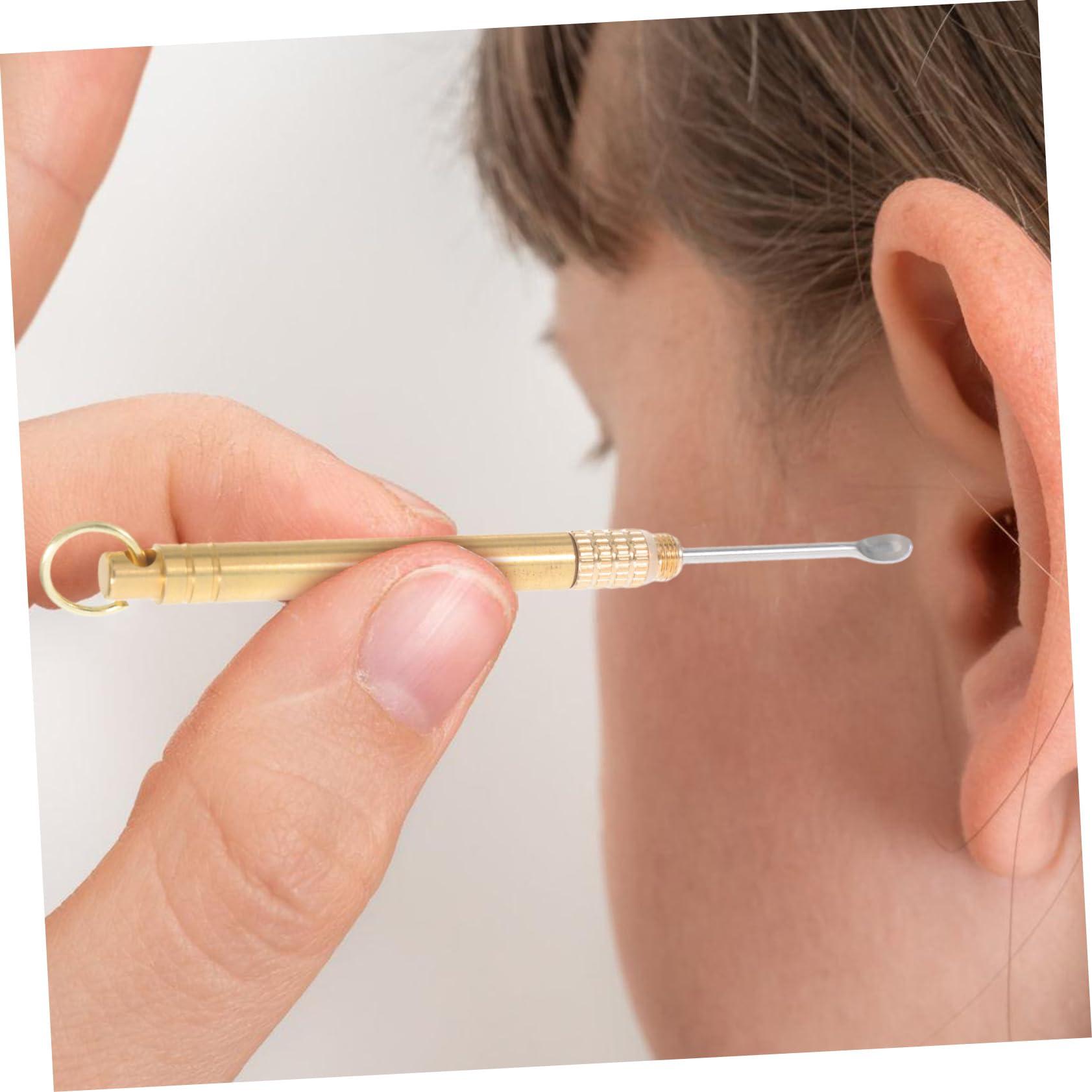 HEALLILY Titanium Alloy Ear Spoon Ear Wax Cleaner Earwax Removable Spoon Digging Ear Spoons Ear Cleaner Ear Wax Removal Tool Ear Wax Picker Ear Pick Spoon Titanium Alloy Earpick