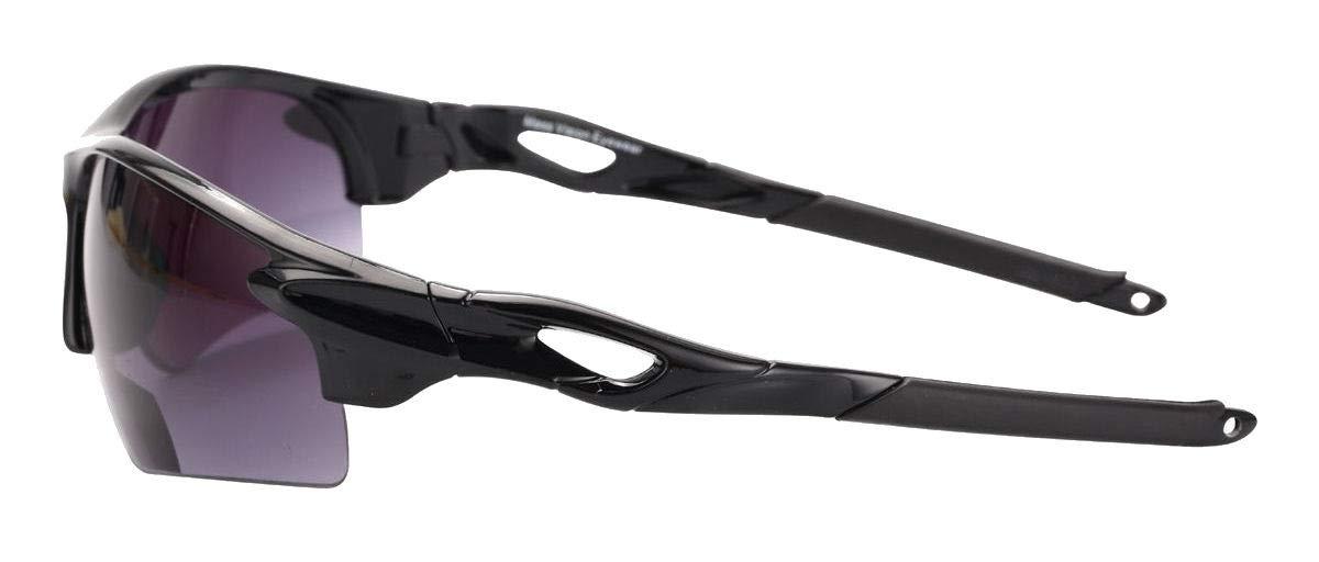 Mass Vision Mass Vision The Athlete Polarized Lightweight Sport Wrap Bifocal Reading Sunglasses for Men and Women (2 Pair Black/Tortoise, 3.0, multiplier_x)