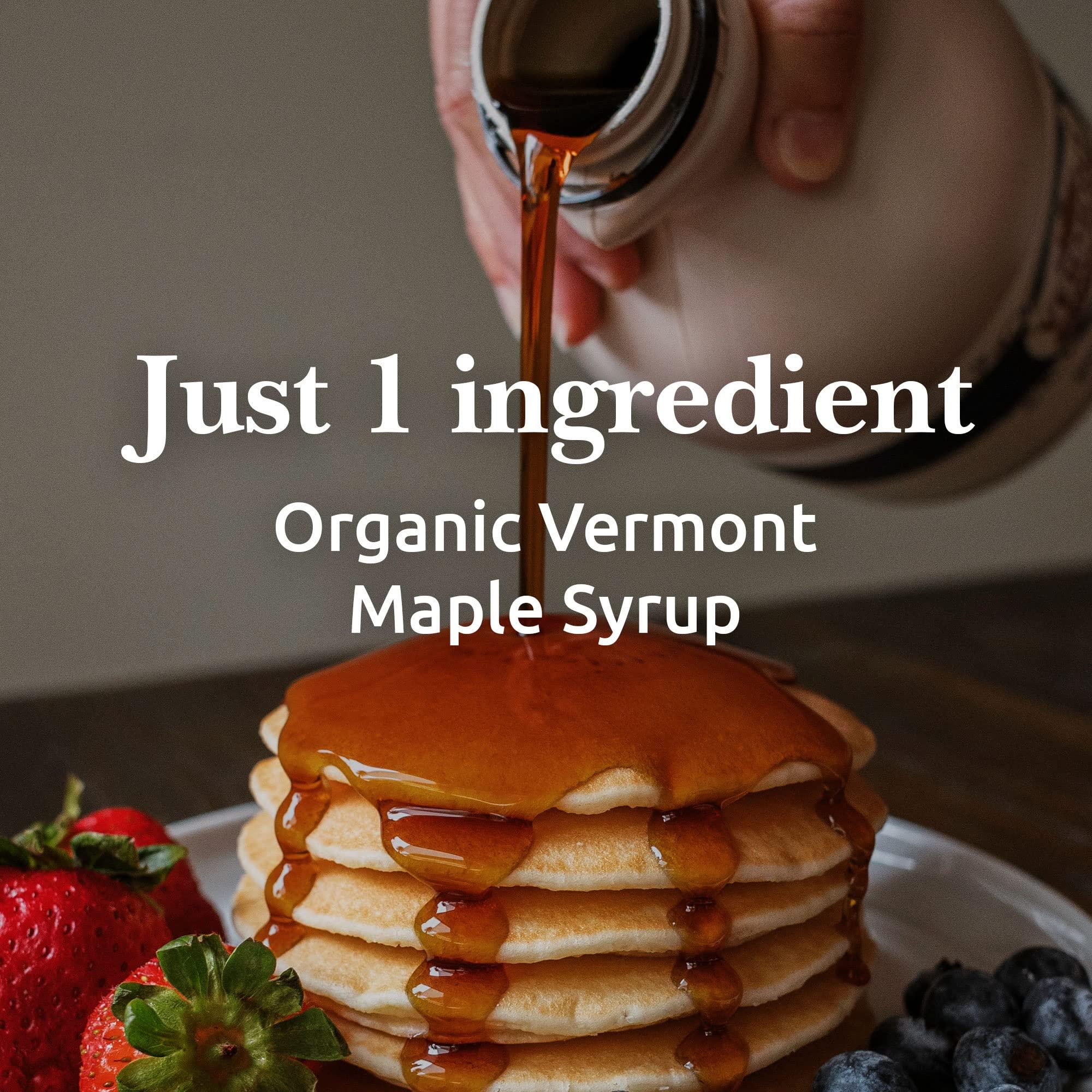 Vermont Maple Syrup Vermont Maple Syrup - 64 oz Grade A, Dark Robust Organic Maple Syrup - 100% Pure and Authentic Maple Syrup for Pancakes, Waffles and More - Nut free, Gluten Free, Vegan, Paleo