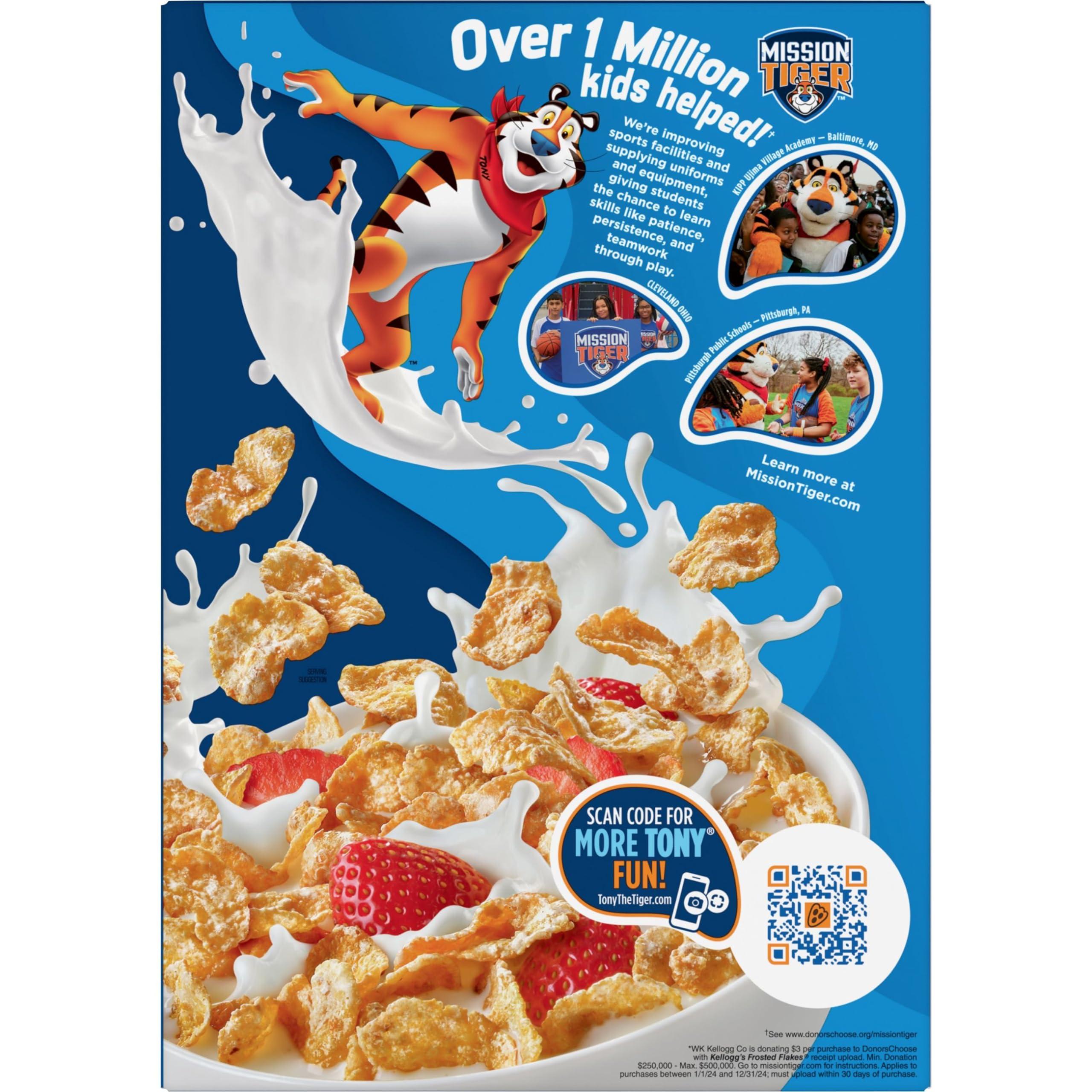 Frosted Flakes Kellogg\'s Frosted Flakes Breakfast Cereal, Kids Cereal, Family Breakfast, Original, 12oz Box (1 Box)