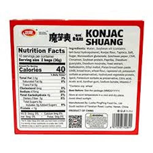 ZAYEMAIBUHAO WeiLong Latiao, Damianjin Spicy Gluten, Wei Long Konjac 20 Sachets / 360g Chinese Snack,Chanmoyu,Moyushuang, Independent small package. (Spicy)