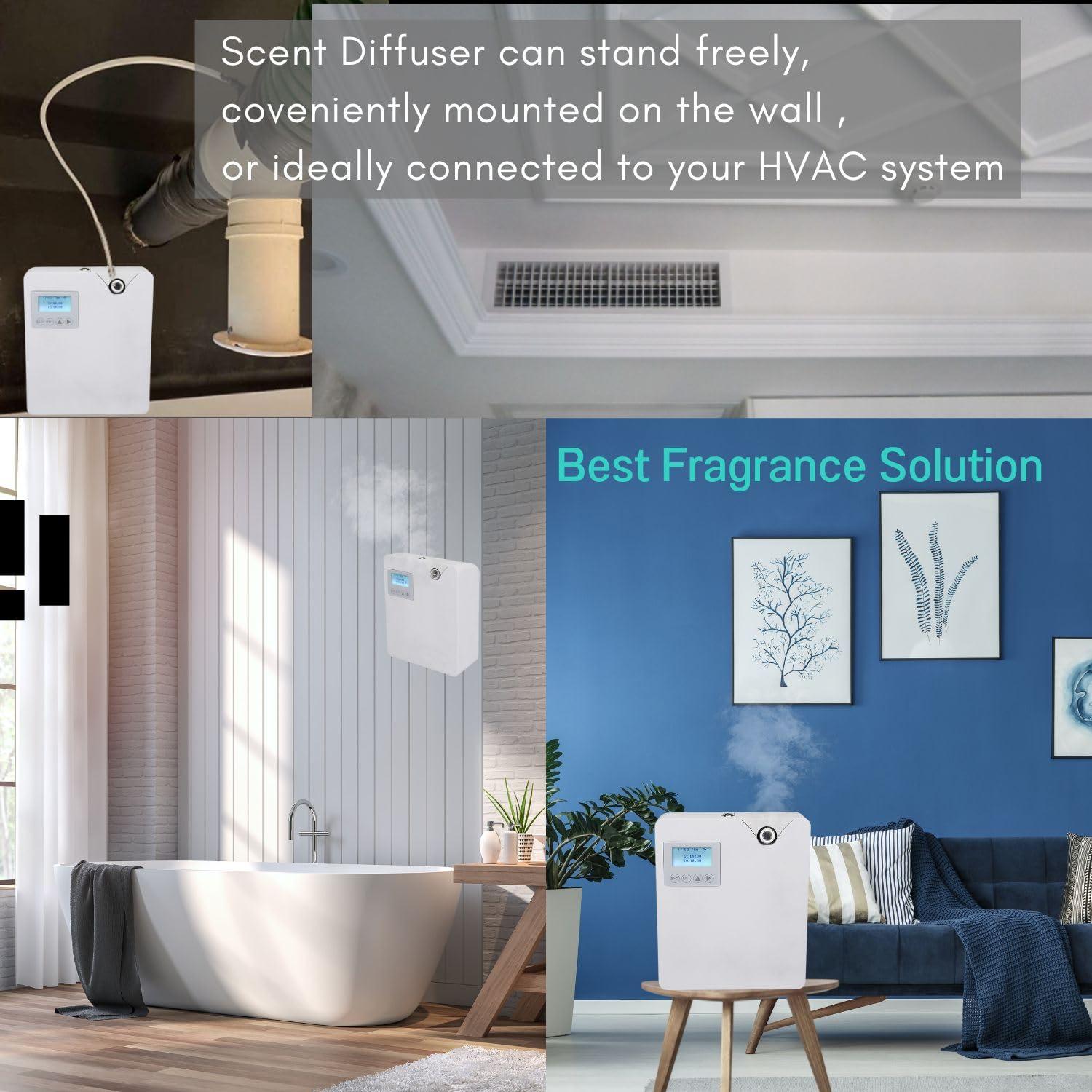 USMLMOOT USMLMOOT Smart Scent Air Machine for Home - Waterless Essential Oil Diffuser with Cold Air Diffusion Technology, HVAC Scent Diffuser 300ml for Large Room, Professional Atomizing Cover Up to 2,000 SF.