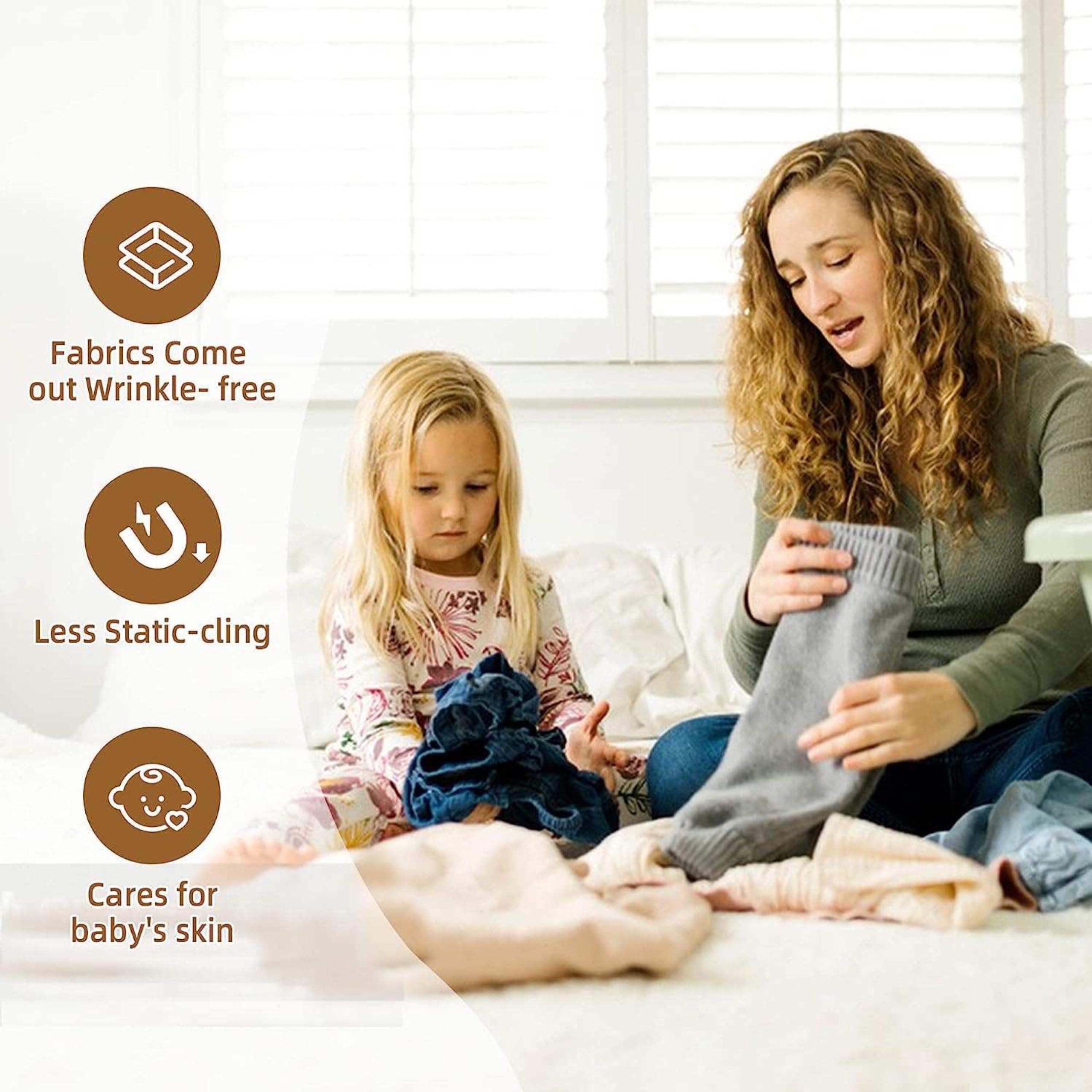 B0CMN1GKHV Wool Dryer Ball 100% Organic Wool from New Zealand. Natural Fabric Softener, Reusable, Reduces Clothing Wrinkles ans Saves Drying Time (Pack of 6)