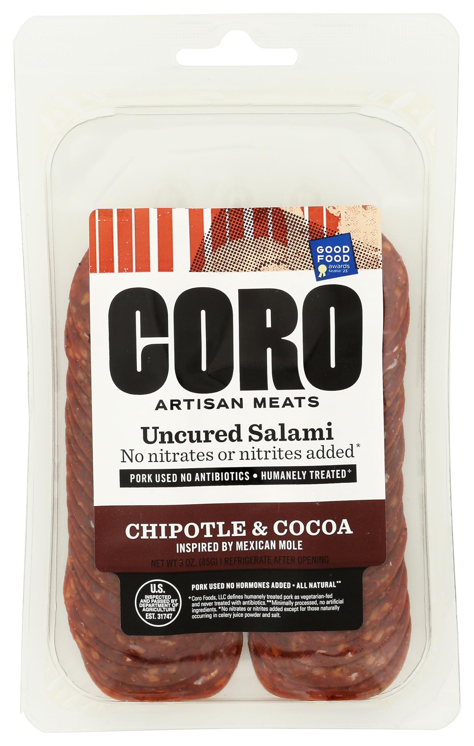 Coro Coro Sliced Mole Salami, 3 OZ