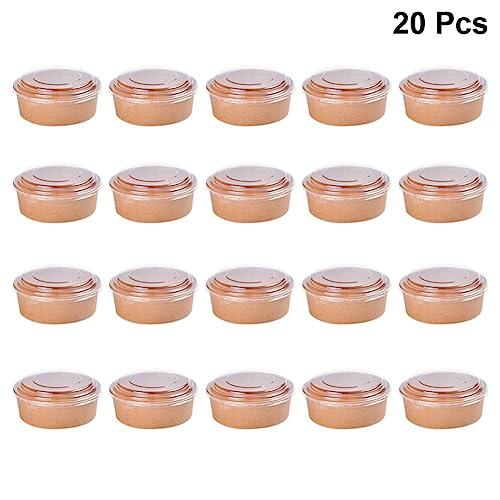 Healeved 20pcs Meal Prep Containers Kraft Paper Bowls