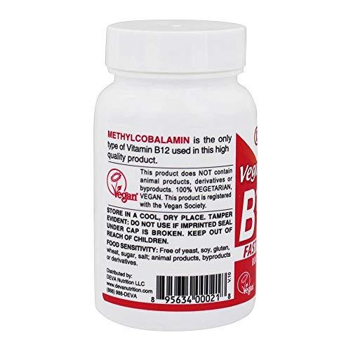 Deva Vegan Vitamins Deva Vegan Vitamins Sublingual B-12, 90 Tab (Pack of 4)