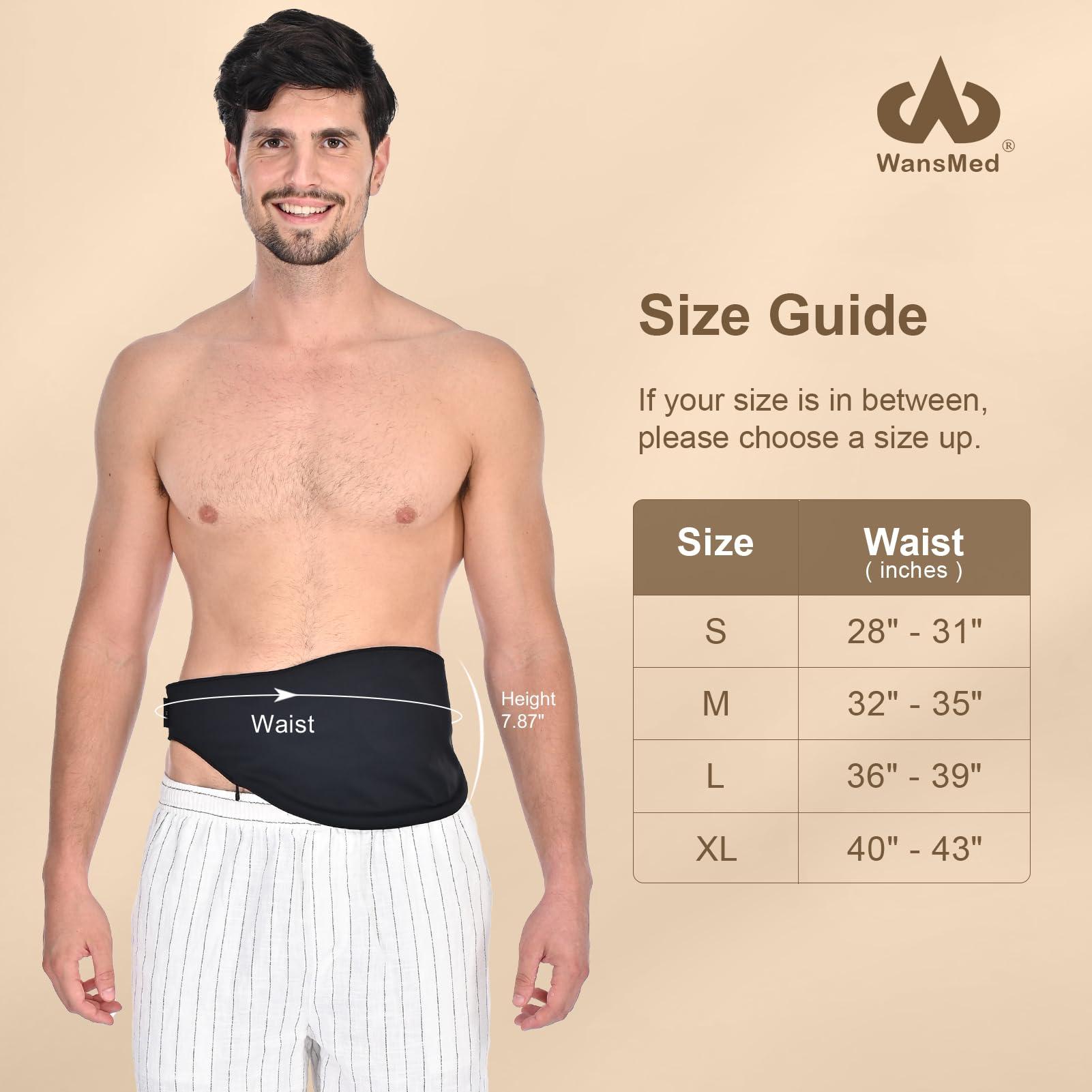 WansMed WansMed Ostomy Bag Covers for Men and Women, Stylish Ostomy Belt for Sports and Daily Use, Compatible for All Colostomy Bags, Black (L)