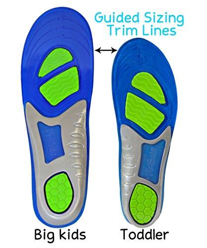 KidSole Children's Athletic Gel Insoles for Cushion and Comfort for Active Children ((24 CM) Kids Size 2-6)