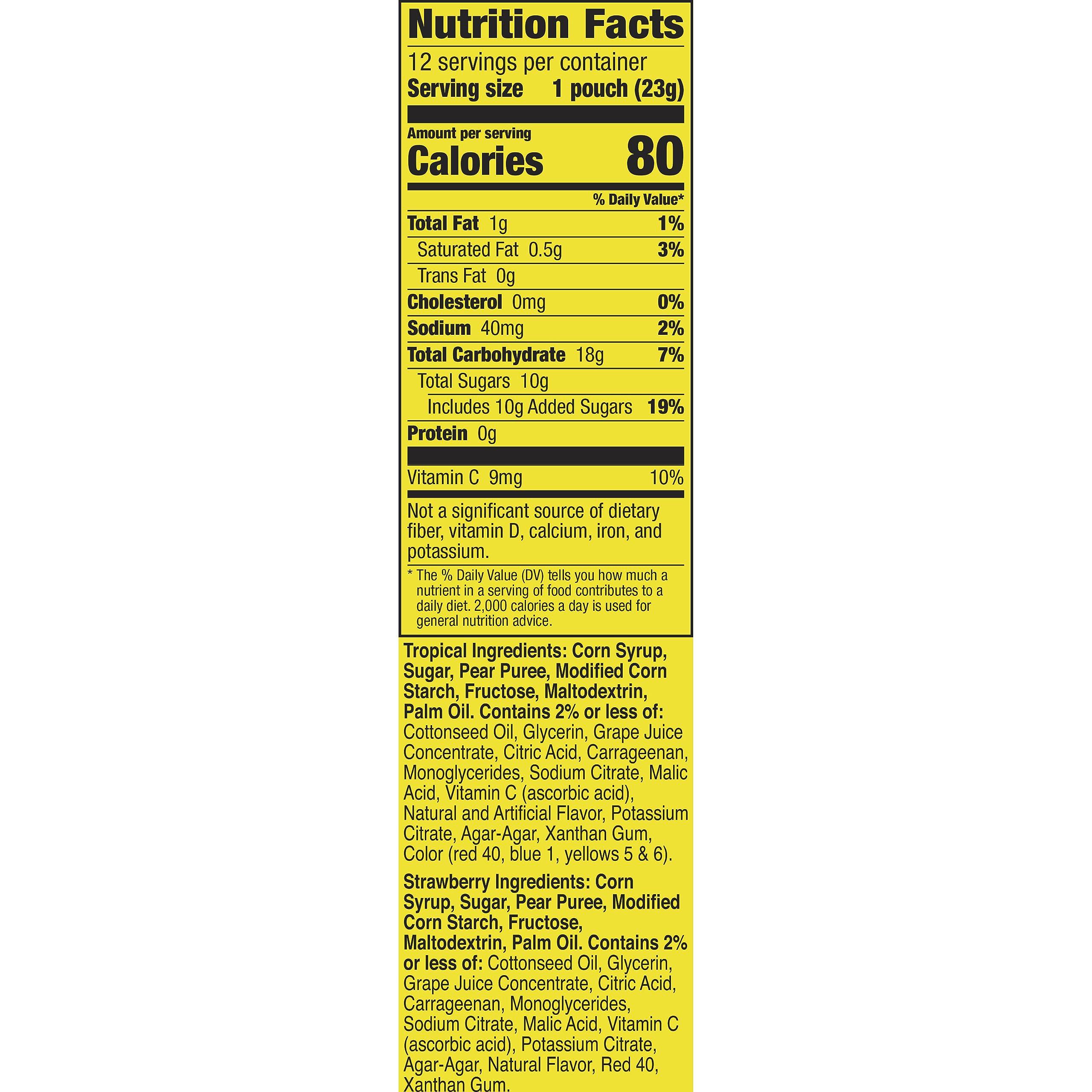 BETTY CROCKER GUSHERS Gushers Fruit Flavored Snacks, Strawberry and Tropical Flavors, 12 ct