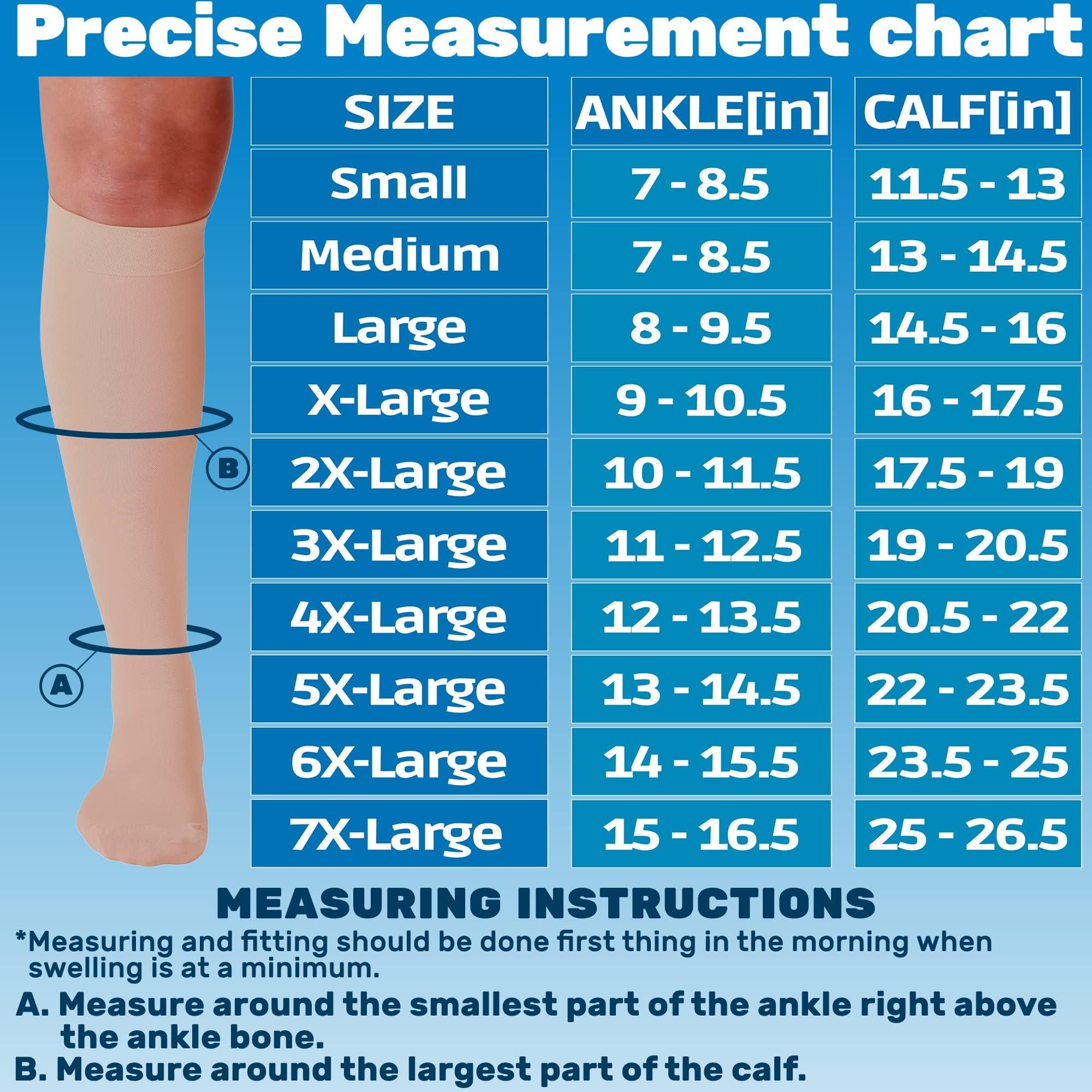 ABSOLUTE SUPPORT ABSOLUTE SUPPORT Durable Medical Compression Socks for All-Day Wear: Better Blood Flow, Varicose Veins Support