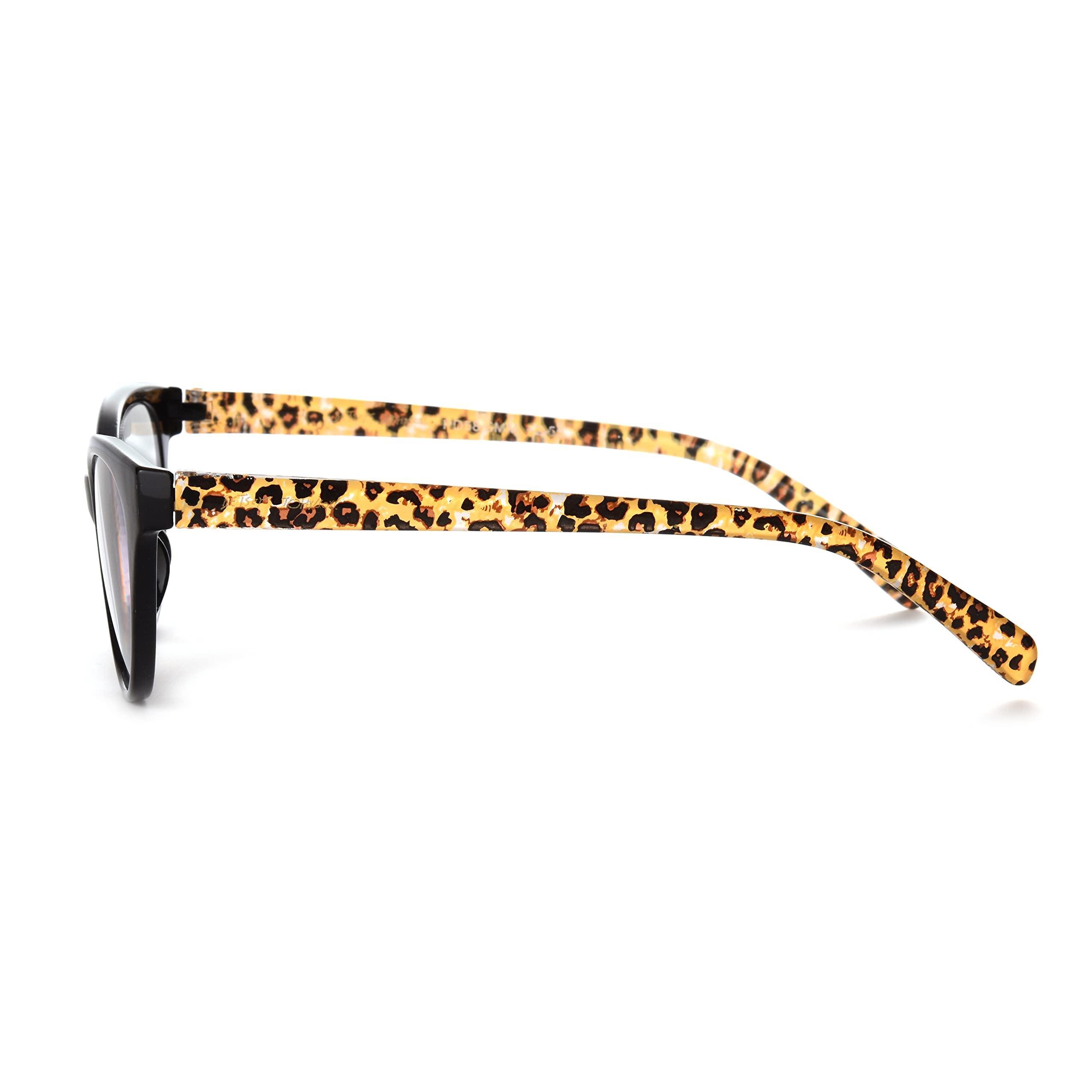 Betsey Johnson Betsey Johnson womens Kai Blue Light Glasses Reading Glasses, Cheetah, 40mm US
