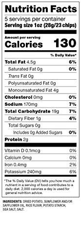popchips Popchips Potato Chips, Sea Salt, Gluten Free, 5 Ounce (Pack of 12)