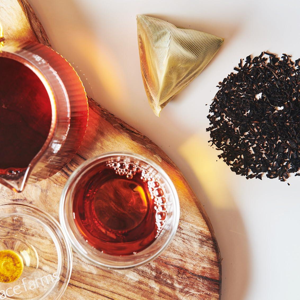 Grace Farms Grace Farms Organic Earl Grey Black Tea, 50 Sachet Pouch | Bergamot Oil | Fairtrade & Kosher |Gives Back 100% of Profits