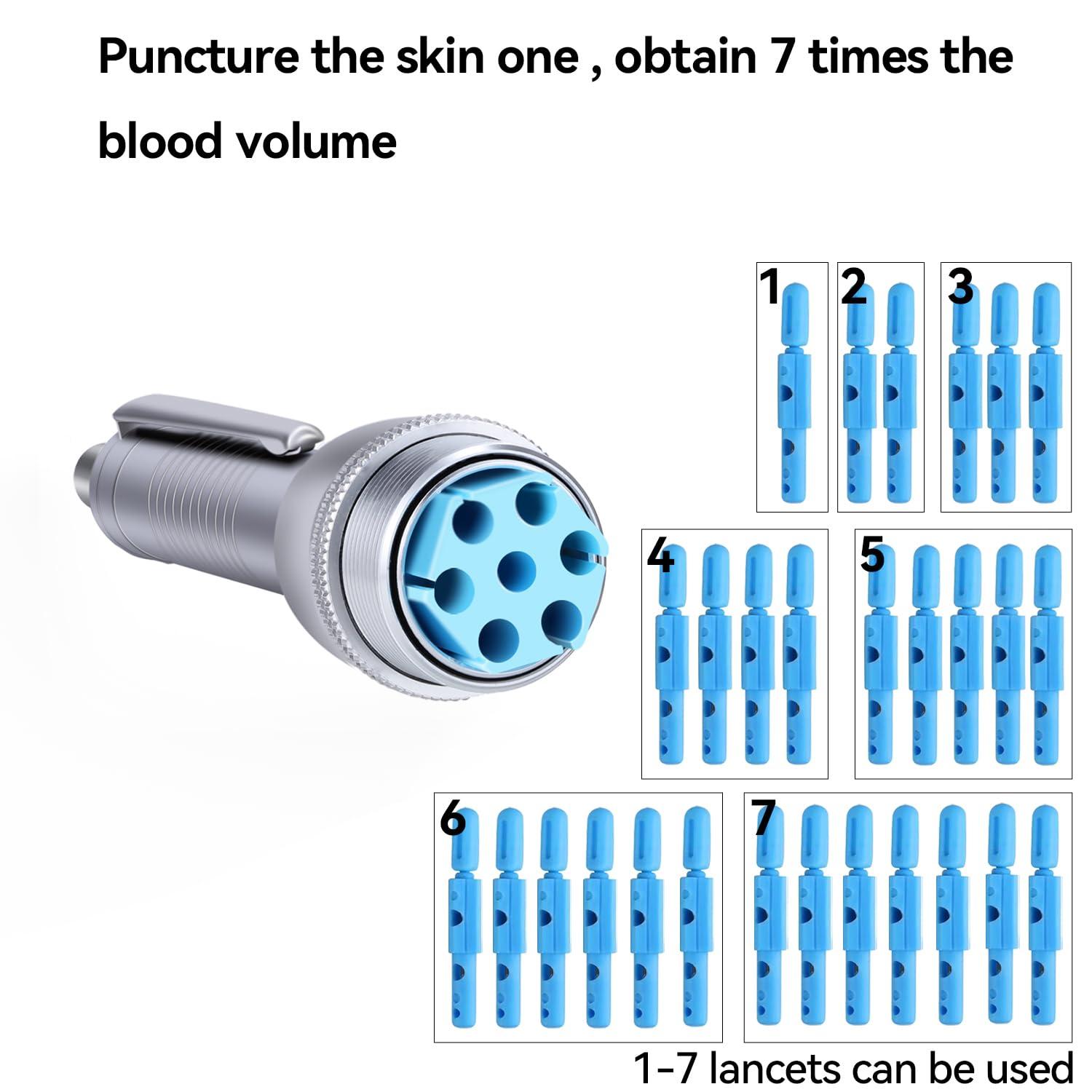 LANBO Seven-Pin Lancing Device Blood Lancet Pen Steril Cupping Therapy Match One Bag 200pcs Lancet