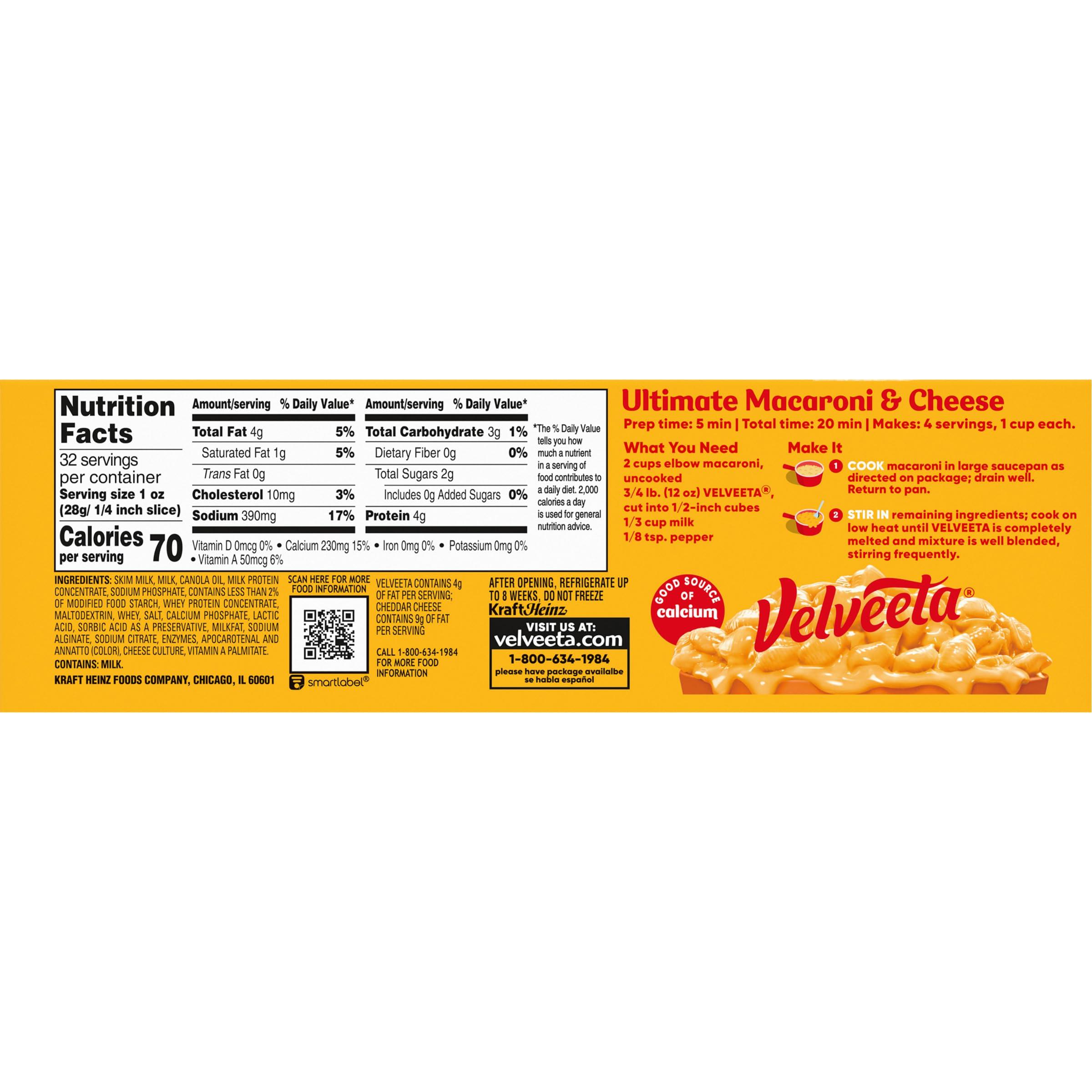 Velveeta Velveeta Original Pasteurized Recipe Cheese Product Classic Size, 32 oz Block