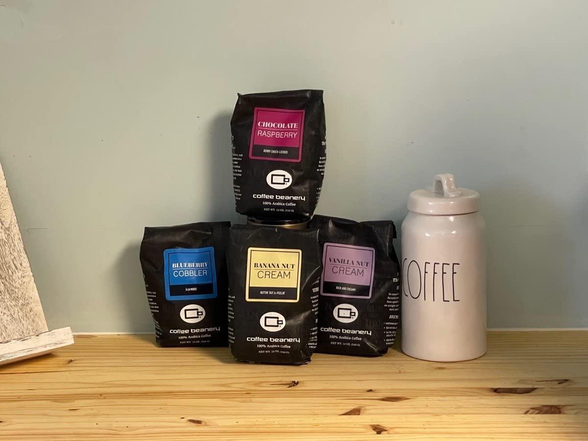 Coffee Beanery Vanilla Macadamia Nut Decaf Coffee by Coffee Beanery | 12oz Flavored Decaf Coffee Ground Medium Roast Coffee | 100% Specialty Arabica Coffee Ground | Gourmet Coffee | Flavored Fine Ground Coffee Medium Roast