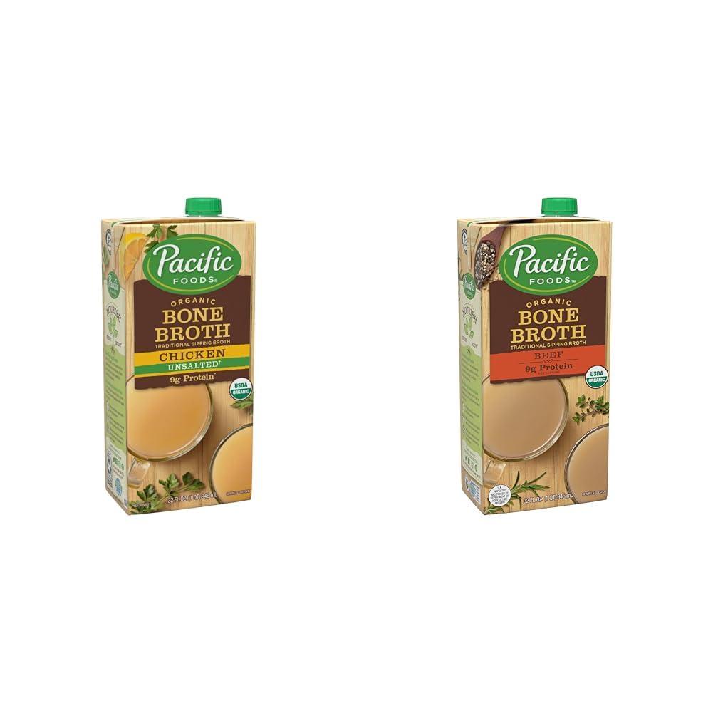 Pacific Foods (Bundle of 4) Pacific Foods Organic Broths, 32oz Cartons