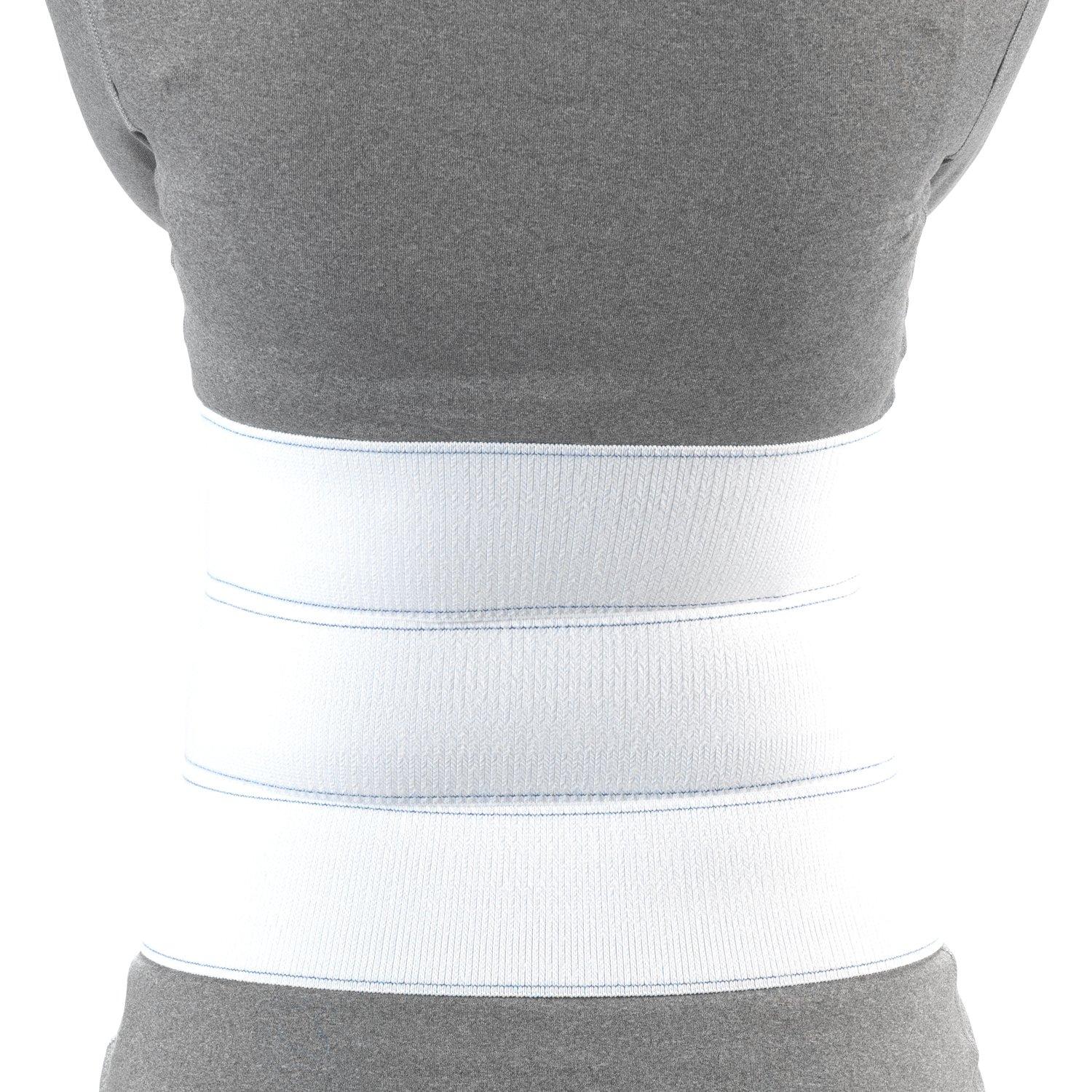 OTC OTC Abdominal Binder, Chest Support Brace, Rib Fracture, Unisex, Three-Panel, White, Small