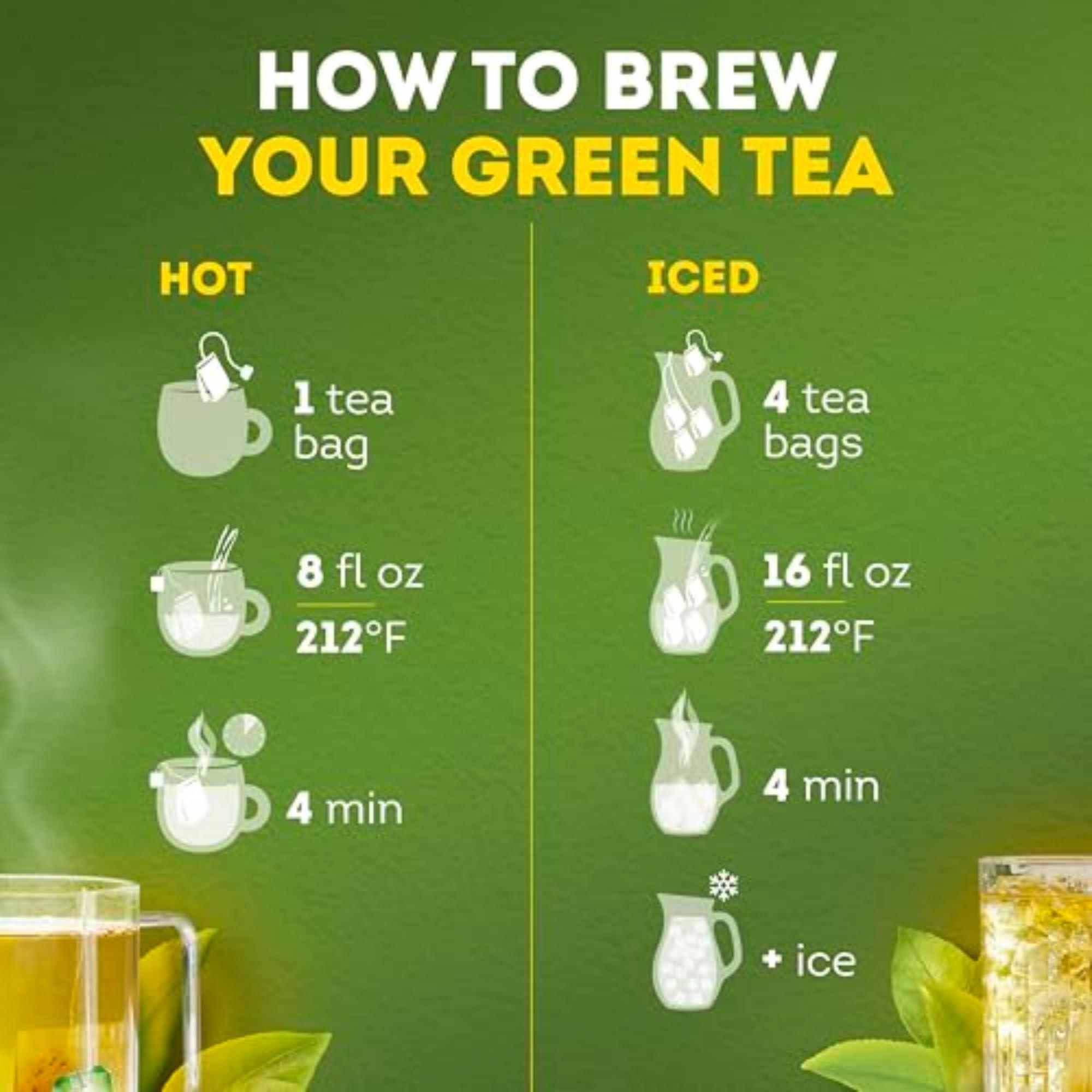 Lipton Lipton Signature Blend Green Tea Bags, Unsweetened Teabags for Hot or Iced Tea with Caffeine and Flavonoids, 240 Total Bags (40ct - Pack of 6)