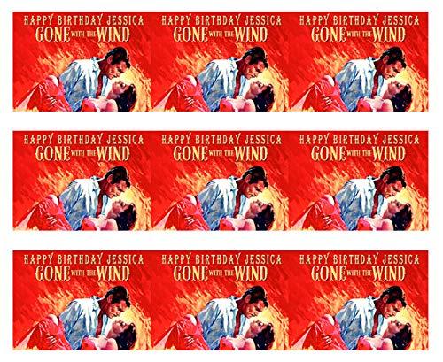 Edible Prints On Cake Gone With The Wind - Edible Cake Strips - 2.5" x 10.5" Strips (3 pieces/sheet)