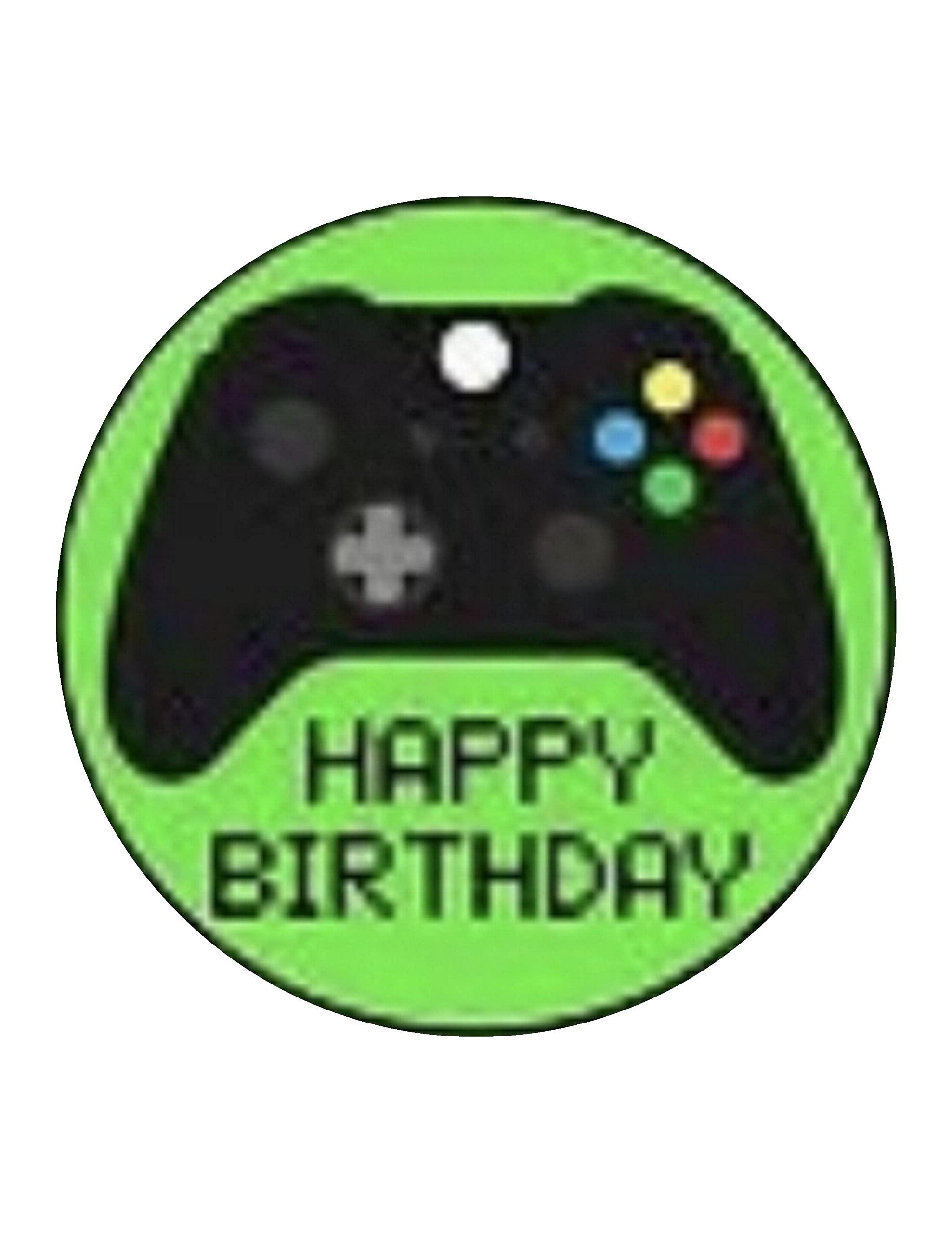 TNCT Gamer Design Edible Image Cupcake Toppers For 2 Inch Cupcakes Or Cookies!