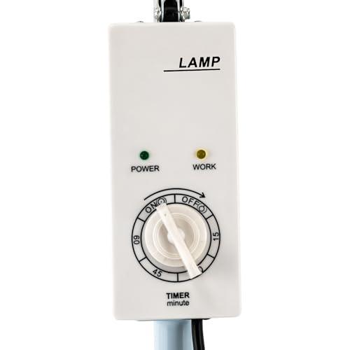 SanBouSi SanBouSi Far Infrared Light 250W 360 Rotating Adjustable Mineral Infrared Heat Lamp Timing Function Therapy Light Rolling Lamp for Relieve Joint Pain and Muscle Aches