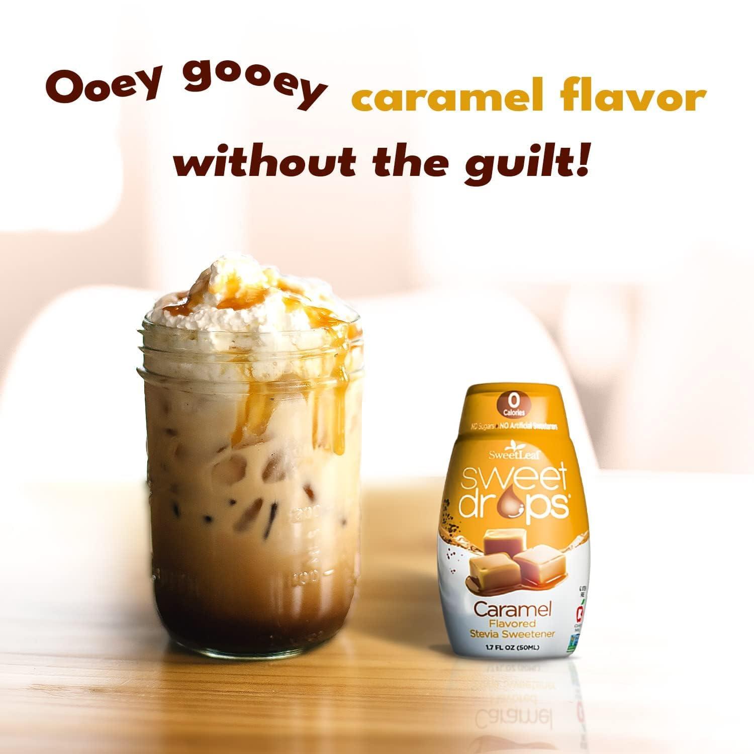 SweetLeaf SweetLeaf Stevia Liquid Variety 6-Pack Caramel, Chocolate, Vanilla Sweet Drops, 1.7 Oz Ea + Peach Mango, Lemon Lime & Mixed Berry Water Drops, 1.62 Oz Ea