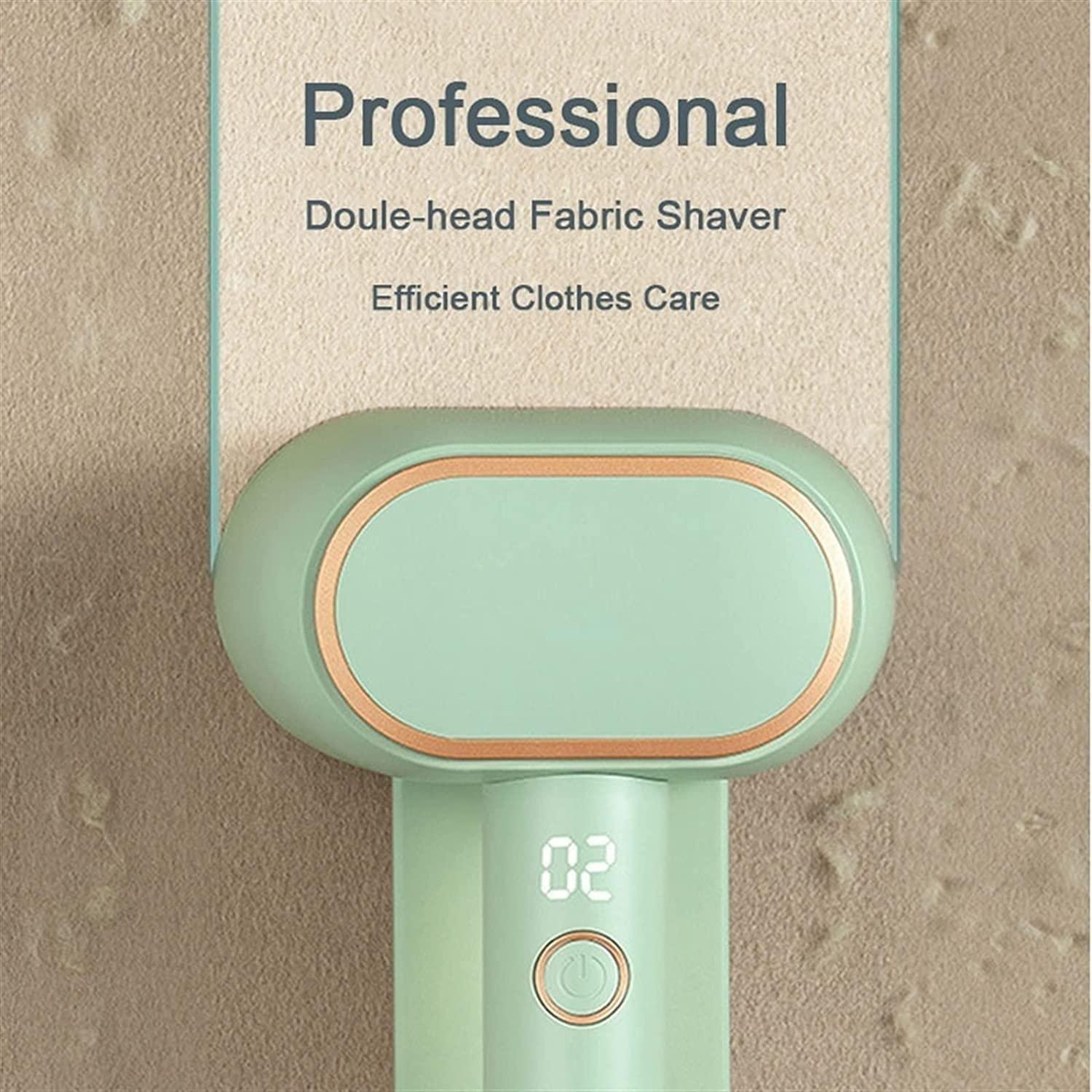 DULASP DULASP Fabric Shaver Professional Electric Lint Remover Dual-Head Fabric Shaver 3 Speeds , Rechargeable Sweater Couch Fabric Lint Pill Shaver for Clothes, Furniture, Carpet