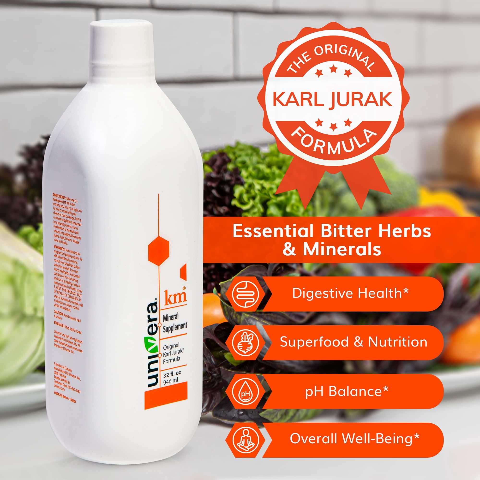 Univera Univera KM Mineral Supplement | Original Karl Jurak Formula | Rich in Potassium & Vitamins | Stabilizes pH Balance | Supports Digestion + Nutrient Absorption | Natural Phytonutrients | 90 Day Supply