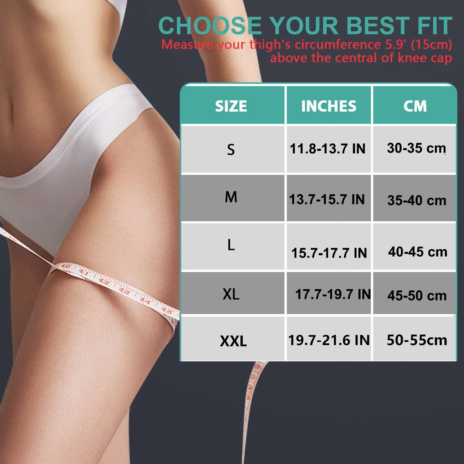 Ruilala 2 Pack Full Leg Compression Sleeves, Long Knee Brace Support for ACL,PCL, Meniscus Tear, Arthritis, Tendinitis, Joint Pain Relief, Men And Women (X-Large, Black)