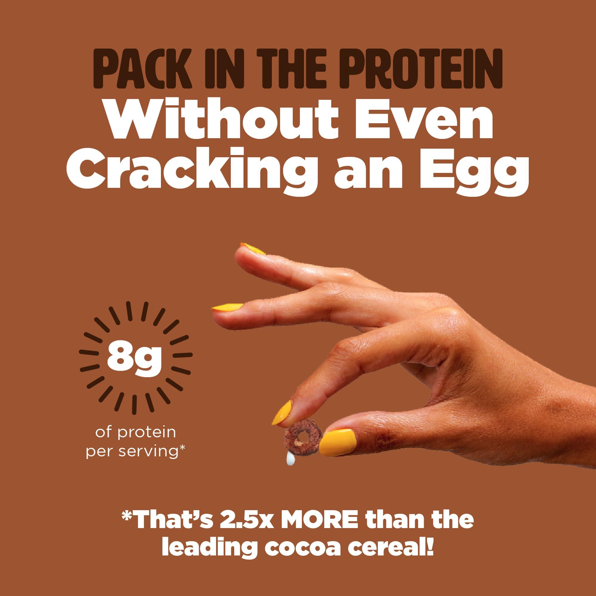 Three Wishes Plant-Based and Vegan Breakfast Cereal by Three Wishes - Cocoa, 4 Pack - More Protein and Less Sugar Snack - Gluten-Free, Grain-Free - Non-GMO