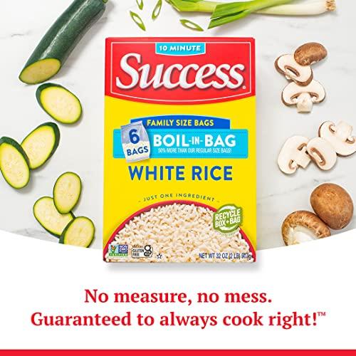 SUCCESS Success Boil-in-Bag Rice, White Rice, Quick and Easy Rice Meals, 21-Ounce Box