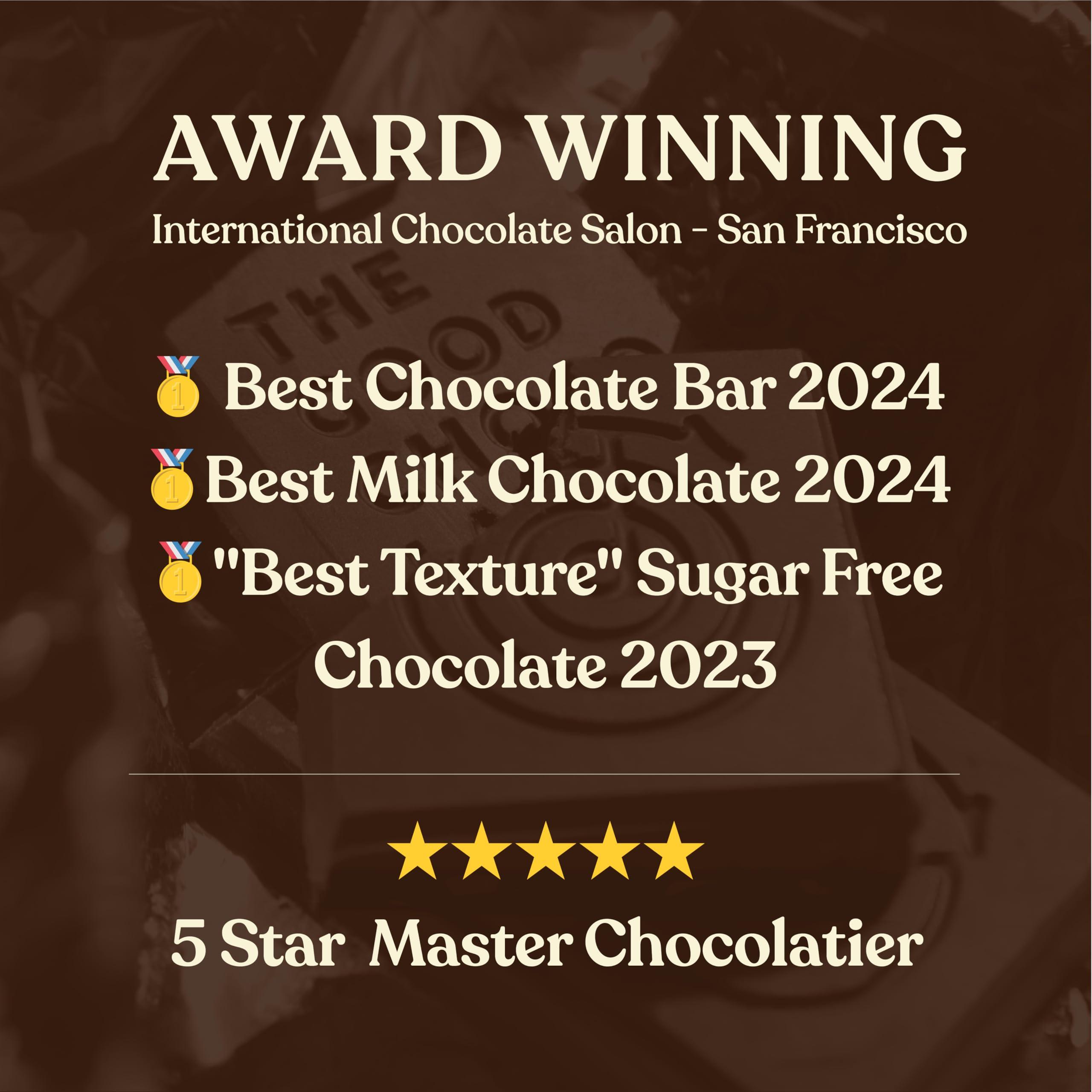 The Good Chocolate THE GOOD CHOCOLATE - Keto Dark Chocolate Coffee Bars with Zero Sugar & Lower Net Carb - Dark Chocolate Bar that Offers Lower Calorie Chocolate Candy - Keto Snack Low Carb All Natural Non-GMO (6 Bars)