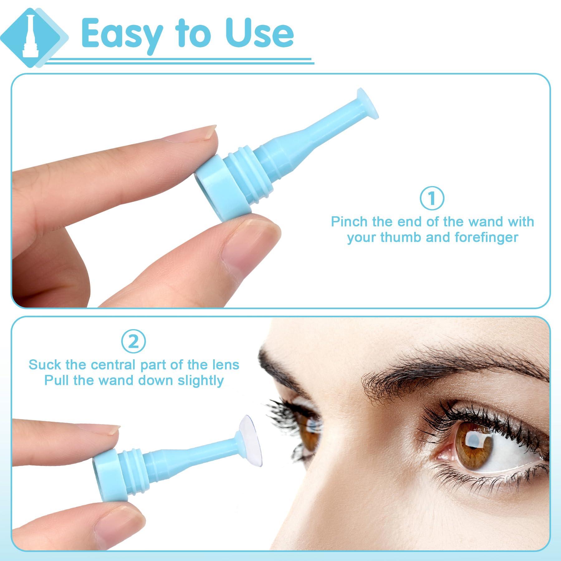 Jozaya Jozaya 10 Pack Hard Contact Lens Insertion and Removal Tool for RGP and Scleral Lenses - Plunger Suction Cup (Blue)