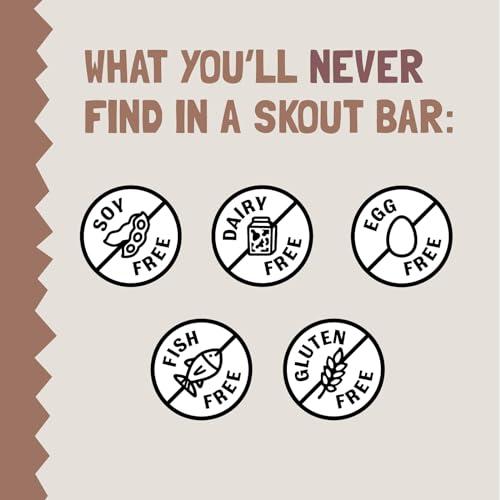 Skout Organic Skout Organic Cookie Dough Kids Snack Bars (18 Pack) | Organic Kids Snack Bars | School Snacks & Lunch Snacks | Vegan & Paleo | Gluten, Dairy, Grain, Peanut Free