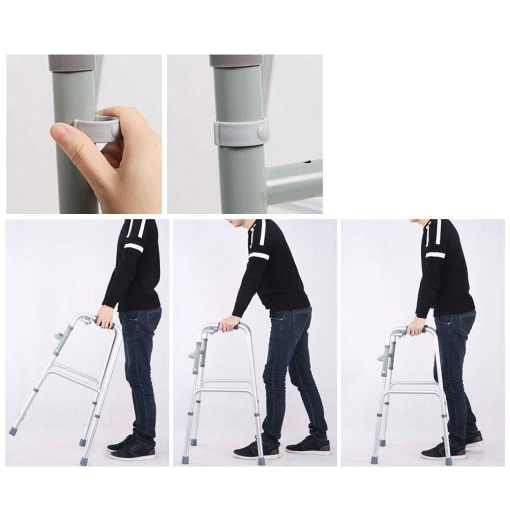 GFFFFFFJJJJJJJJJJJ Folding Rollator Four-Legged Walker for The Elderly Four-Legged Cane Sitting Bath Board + Potty + Casters Stainless Steel Auxiliary Walker