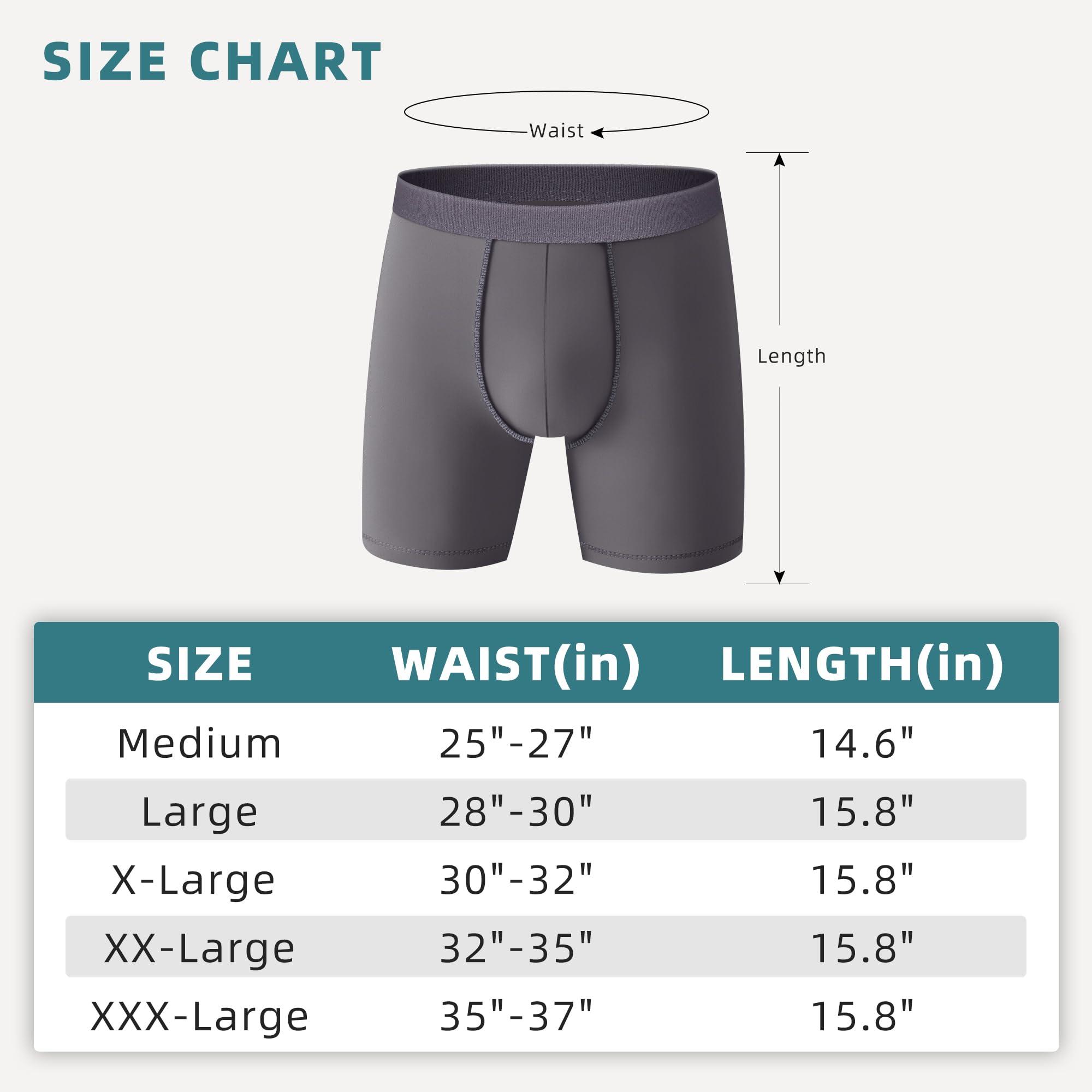 iLiveX iLiveX Mens Incontinence Boxer Briefs 3PCS Leakproof Urinary Incontinence Underwear for Men (Grey, L)