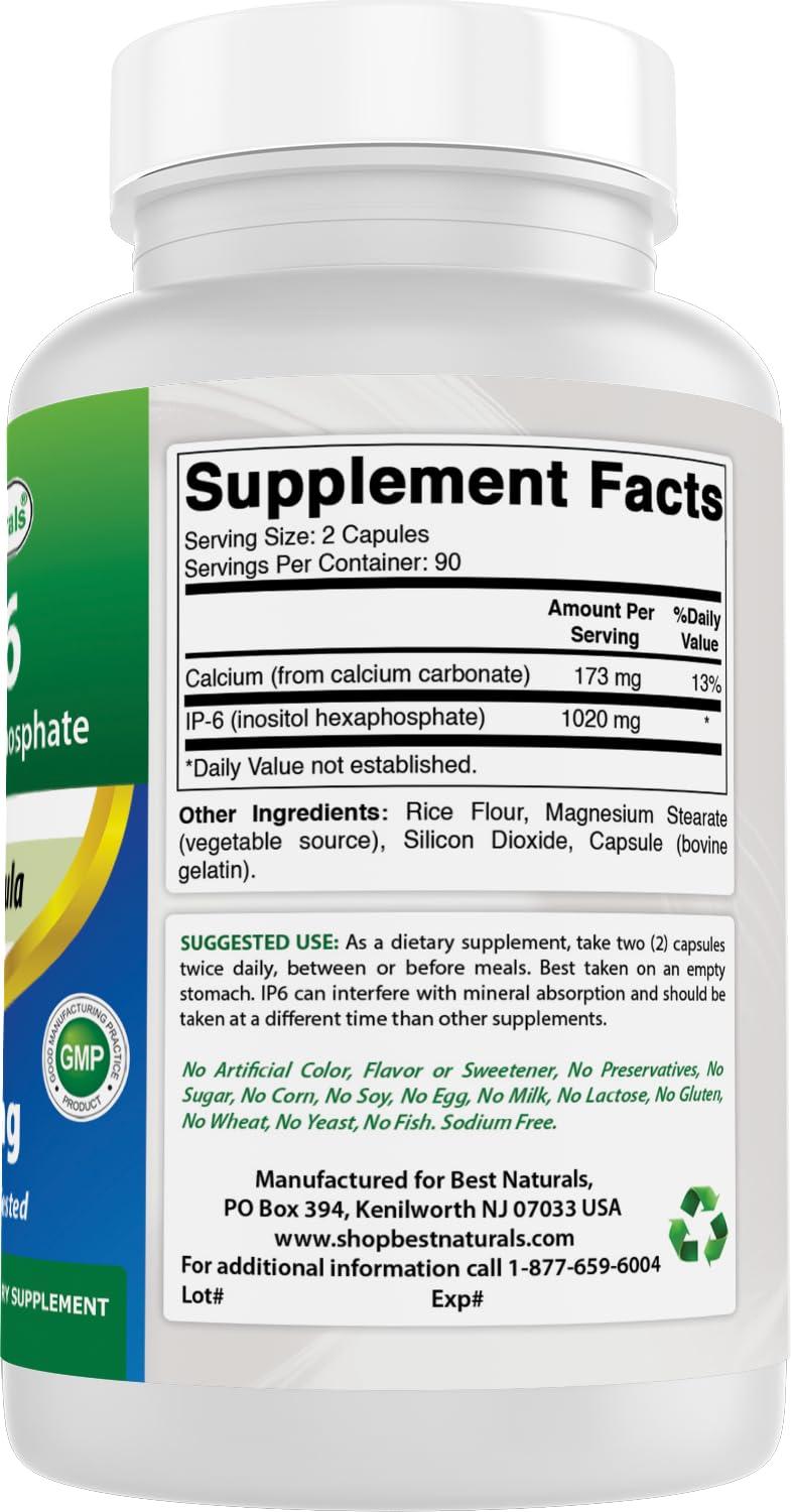 Best Naturals Best Naturals IP-6 510 mg 180 Capsules